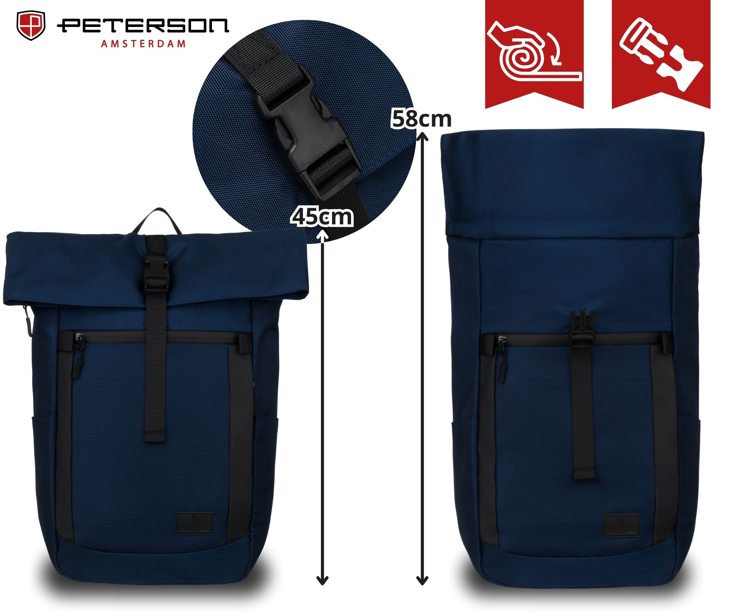 plecak miejski ptn rio-9084 navy