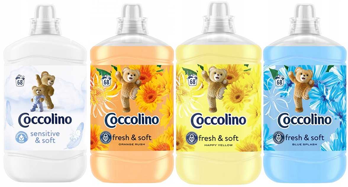 zestaw 4 płynów coccolino core mix 4 x 1700ml