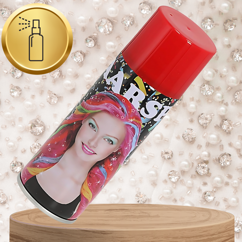 koloryzujący spray do włosów lakier czerwony brokat 250 ml