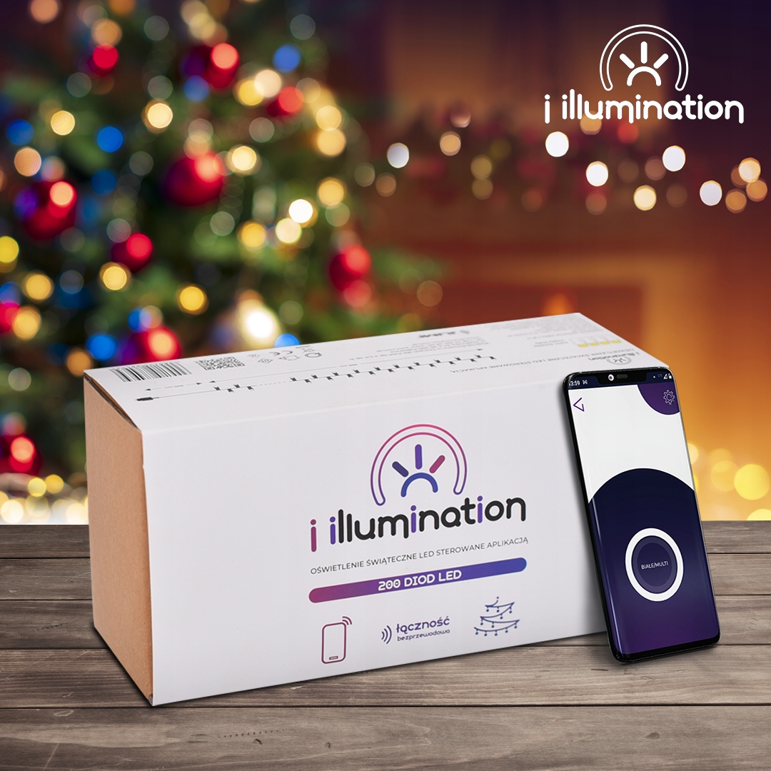 lampki 200led świąteczne białe sterowane telefonem na święta z aplikacją