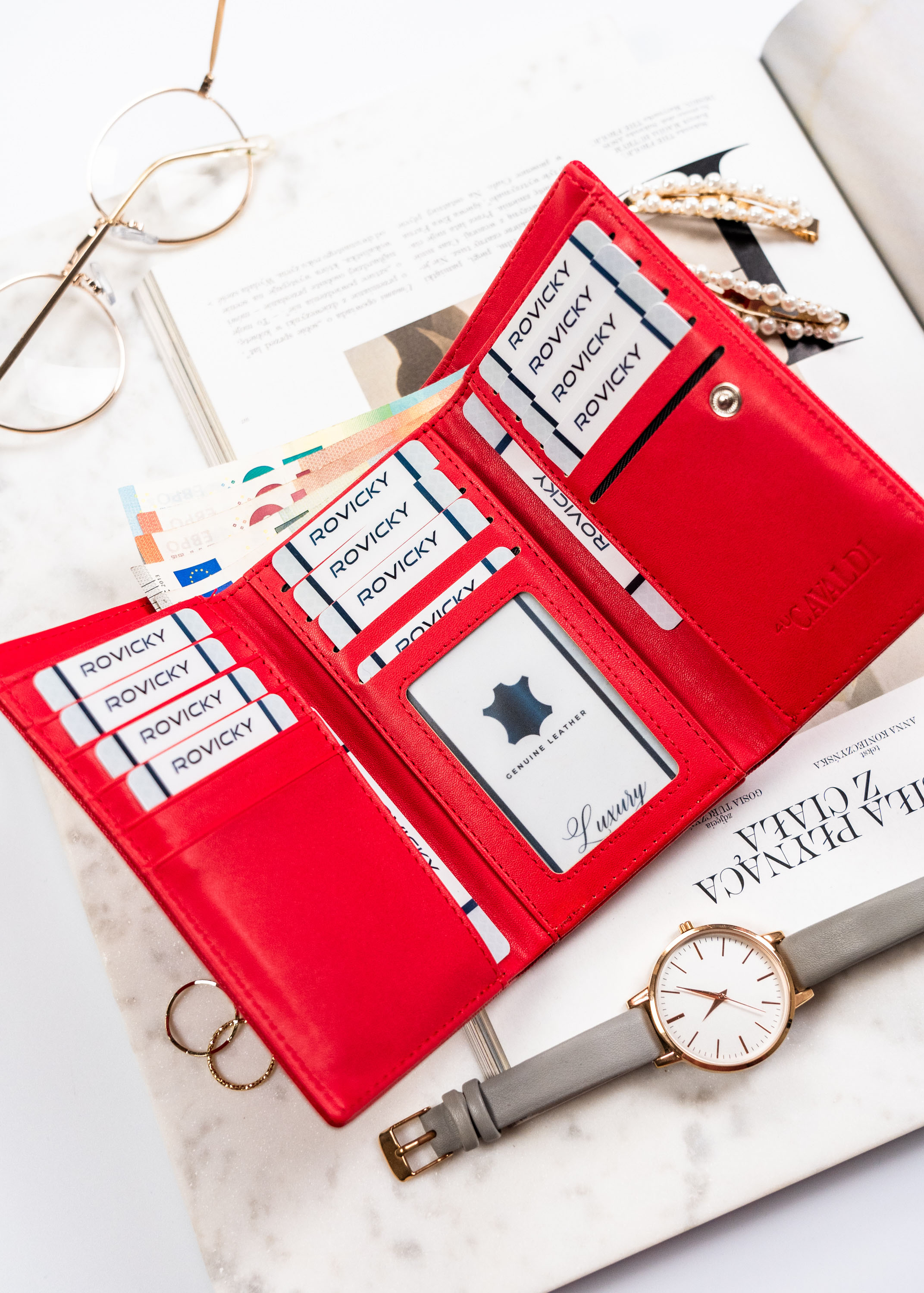 portfel damski pu gd23-sfk-7564 red