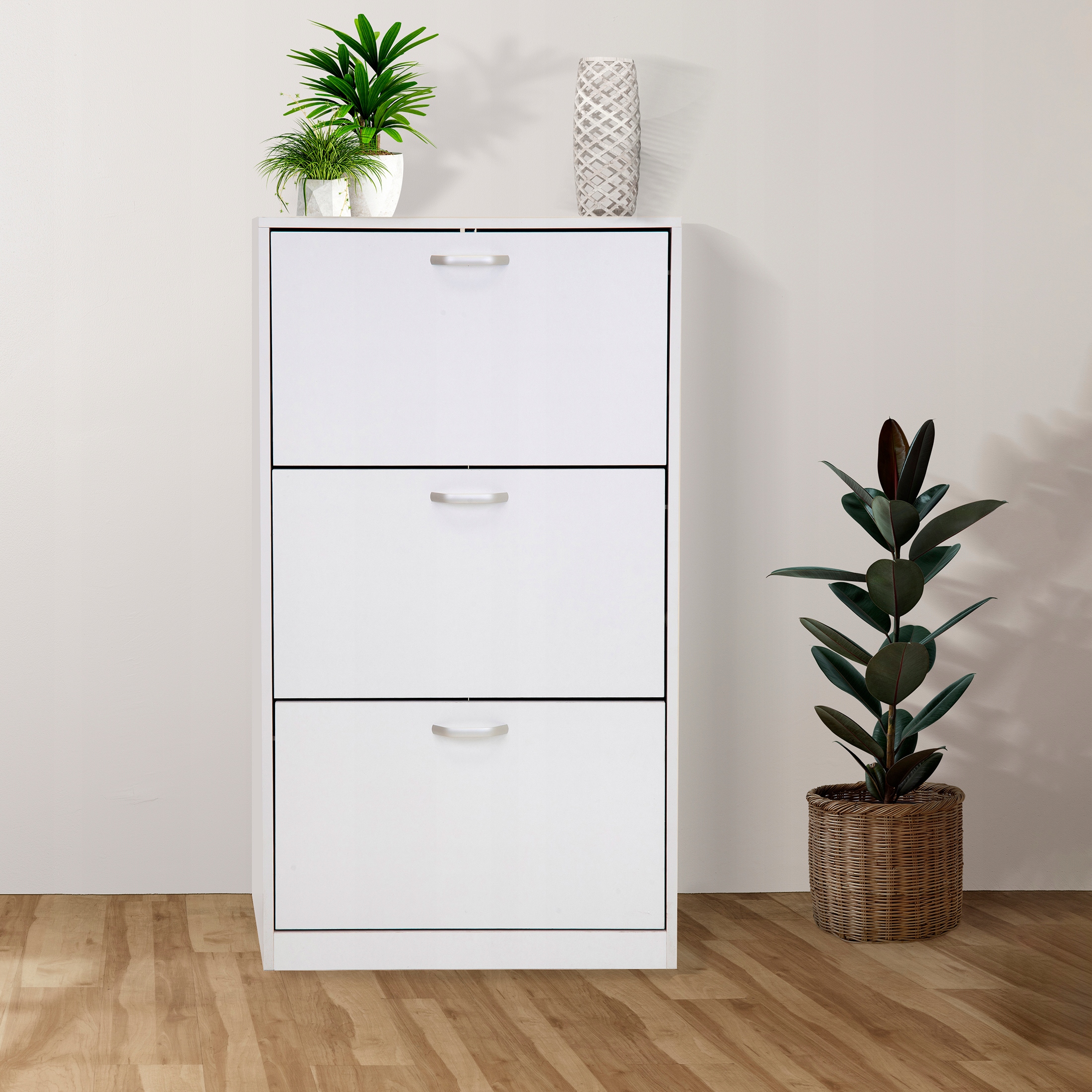 szafka na buty regał 3 komory obuwie komoda pojemna do przedpokoju regał