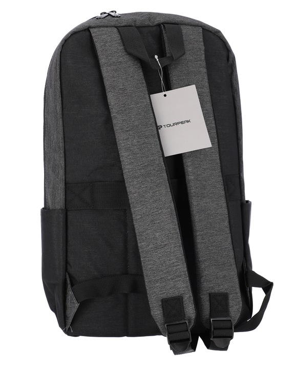 plecak czarny / szary miejski podróżny na laptop 15,6" pojemny do samolotu