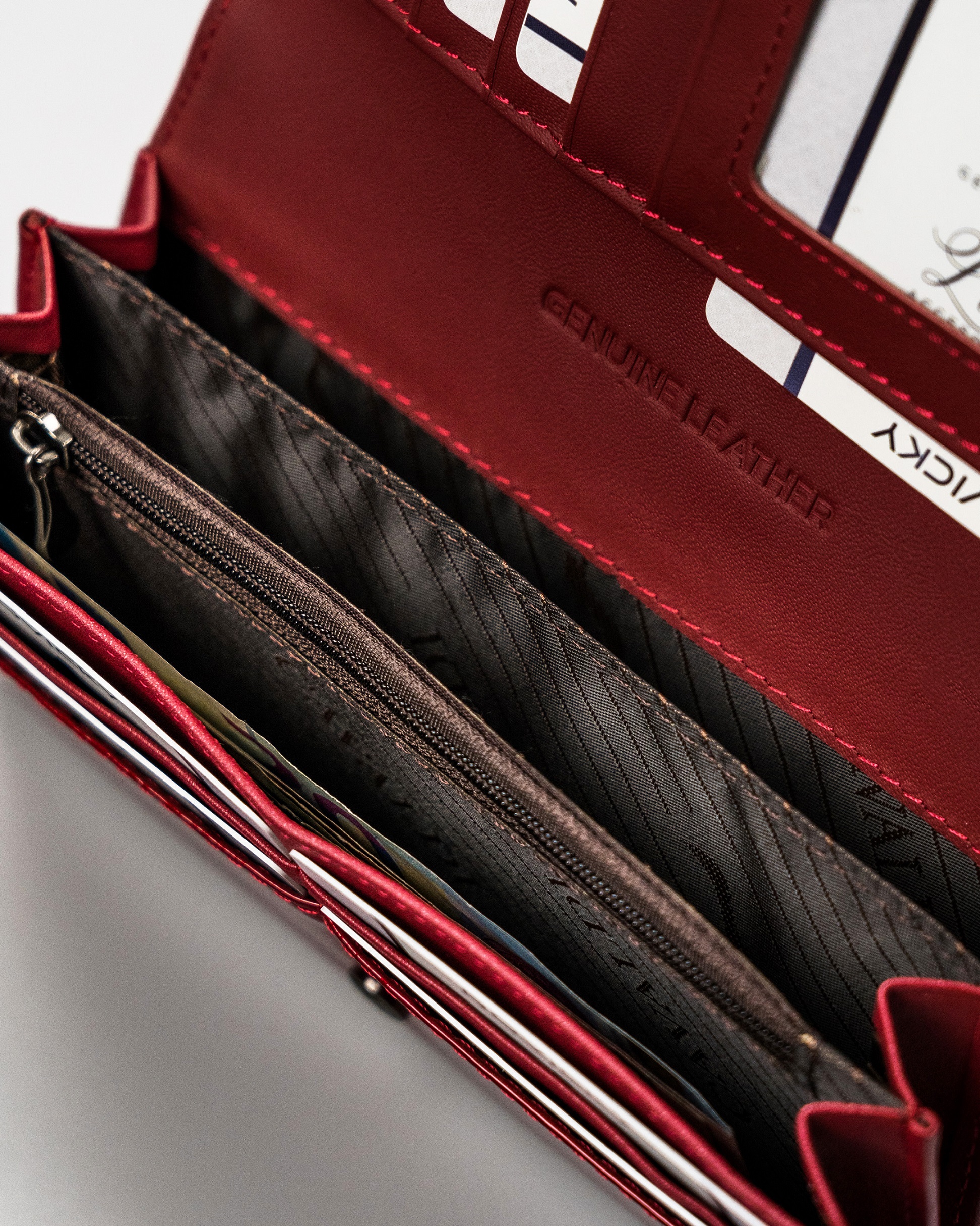 portfel damski skórzany h24-fo-2-sh9 red