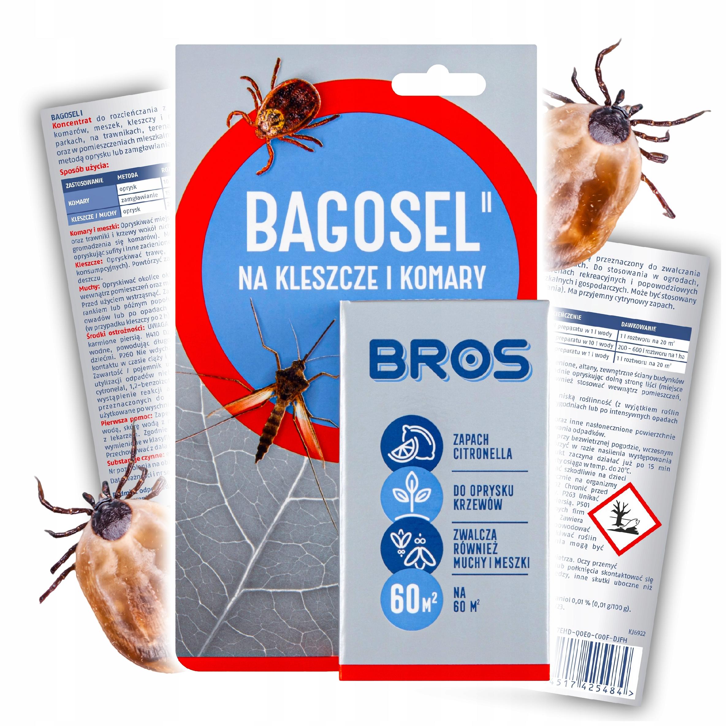 bros - bagosel 100ec 30ml - preparat do oprysku ogrodu przeciw komarom
