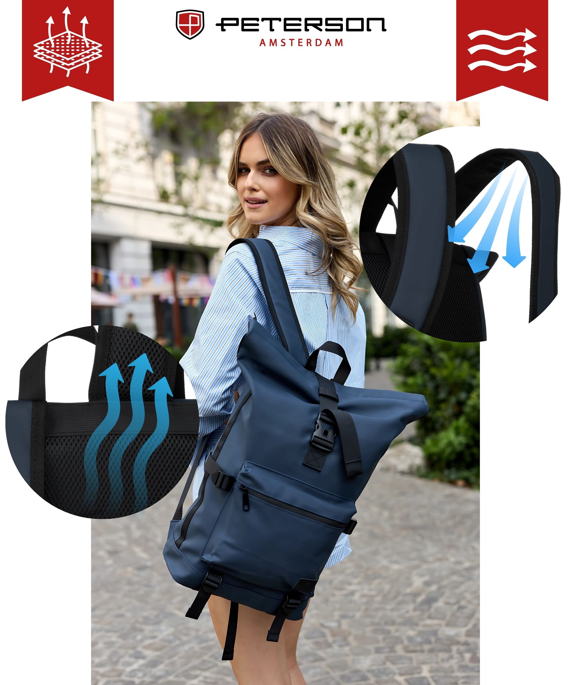 plecak miejski ptn nairobi-9145 blue