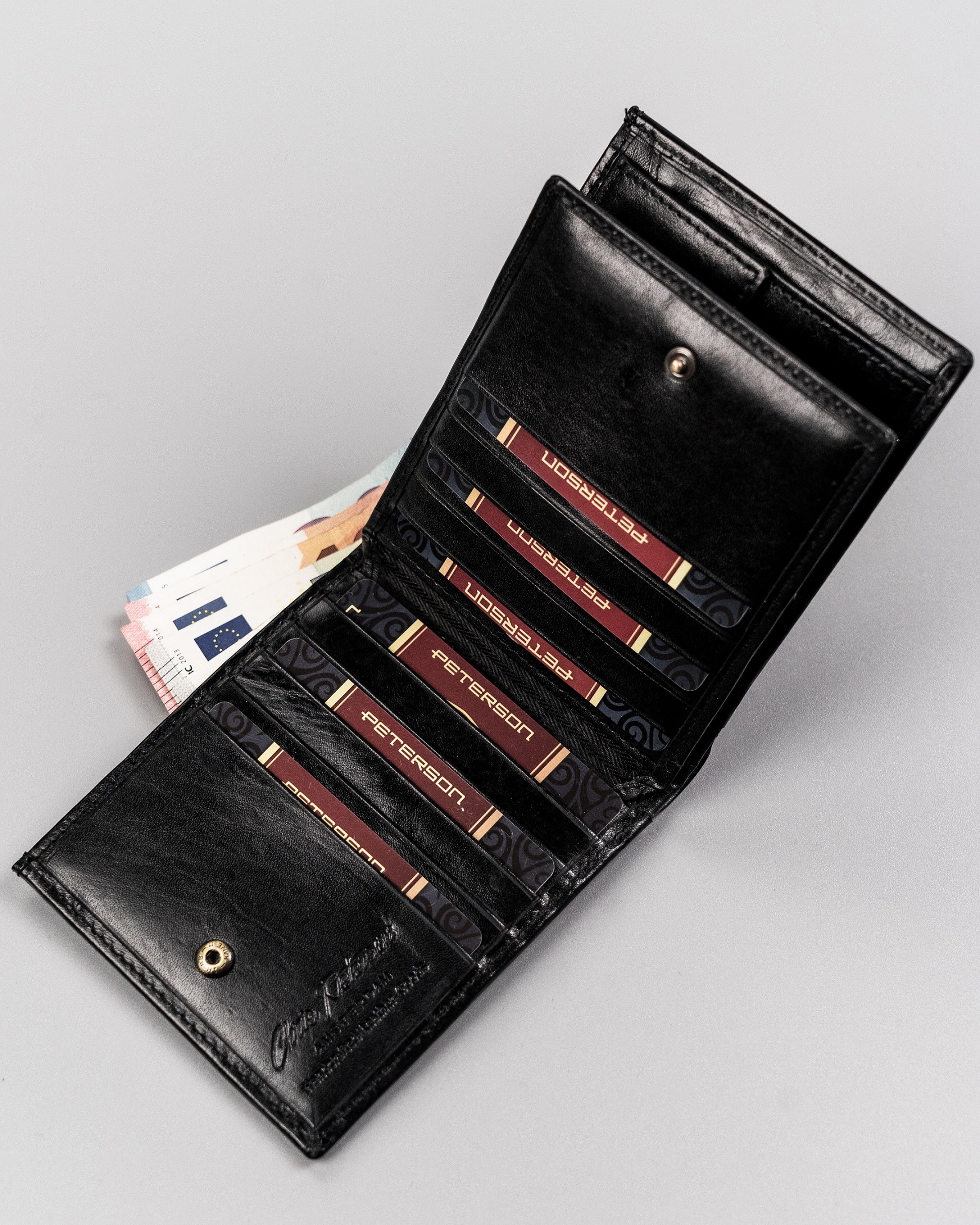 elegancki portfel męski na karty — peterson