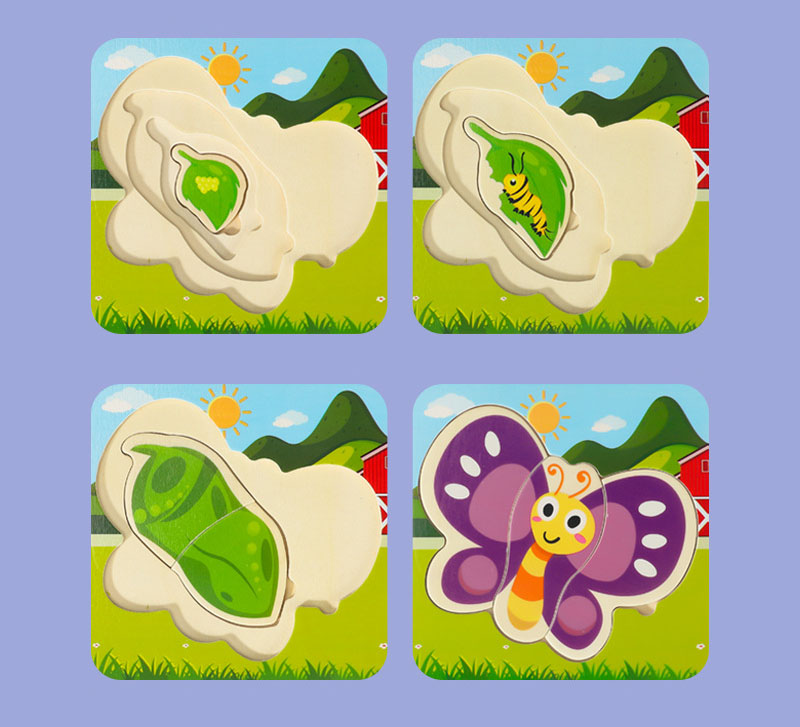 drewniane puzzle montessori dla dzieci motylek mwz-3155