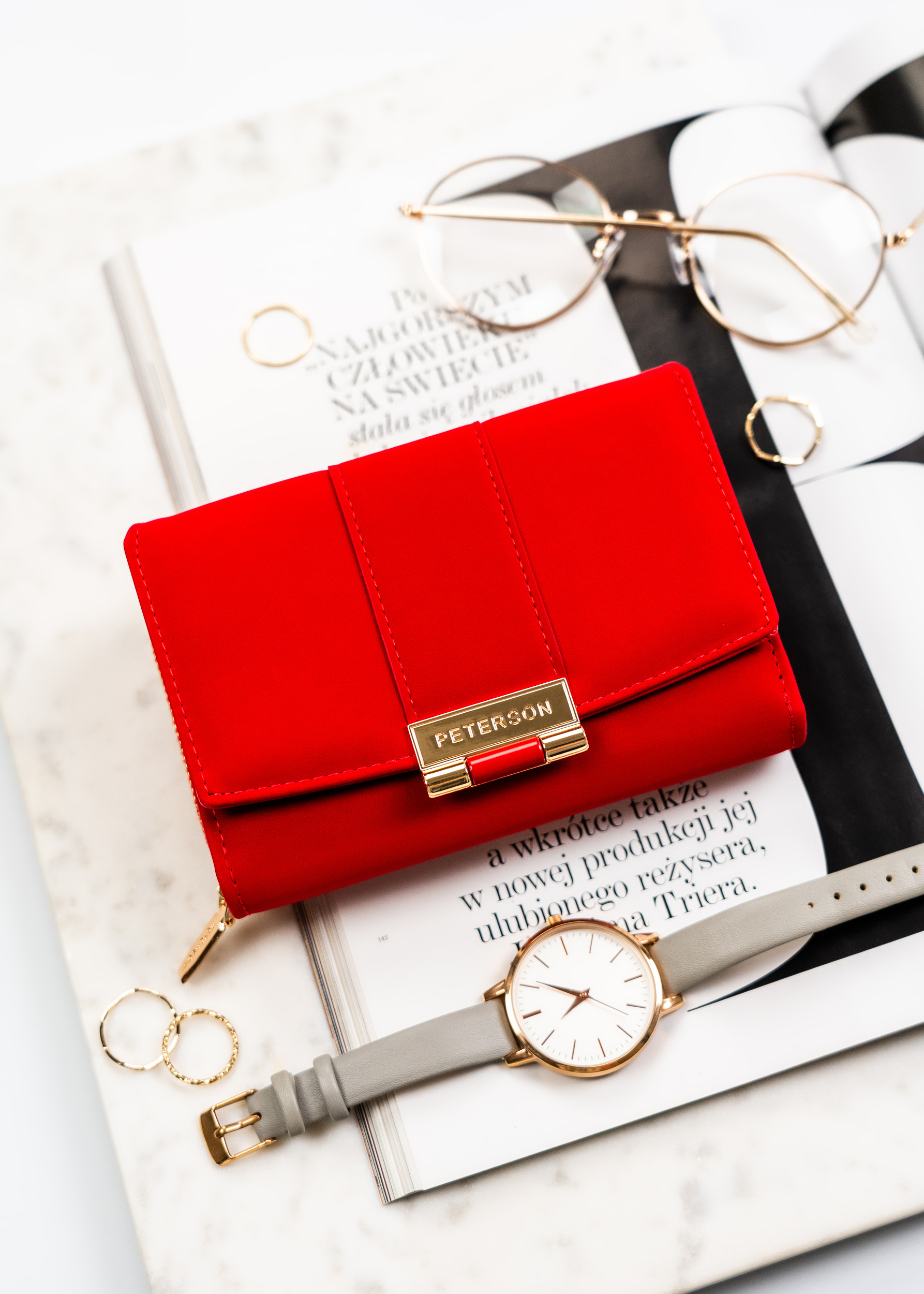 portfel damski eko ptn 0015-ji-9419 red