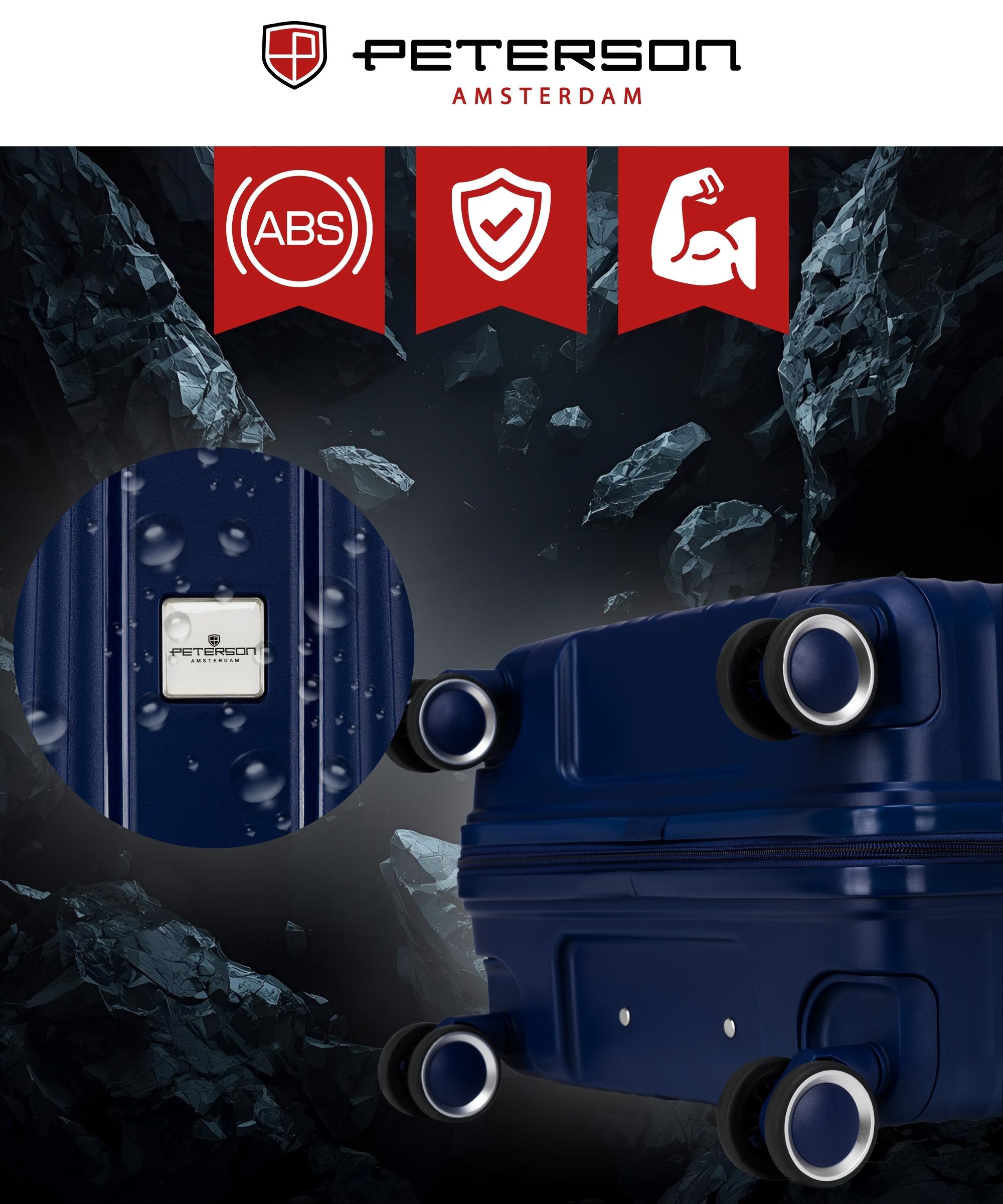 zestaw walizek ptn pp-09-set3-1594 navy