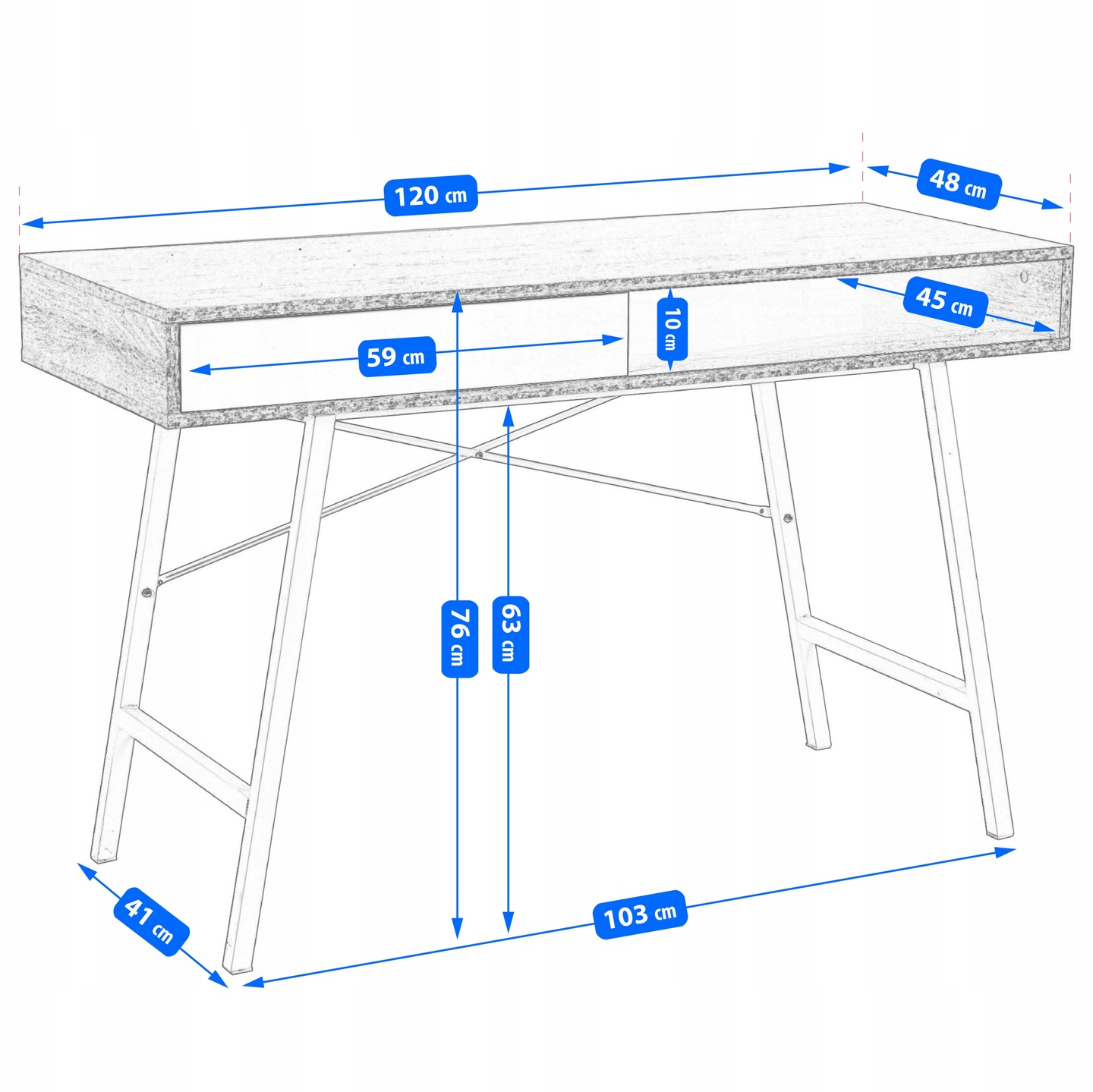 biurko eleganckie do gabinetu biura szuflada nowoczesne duże komputerowe