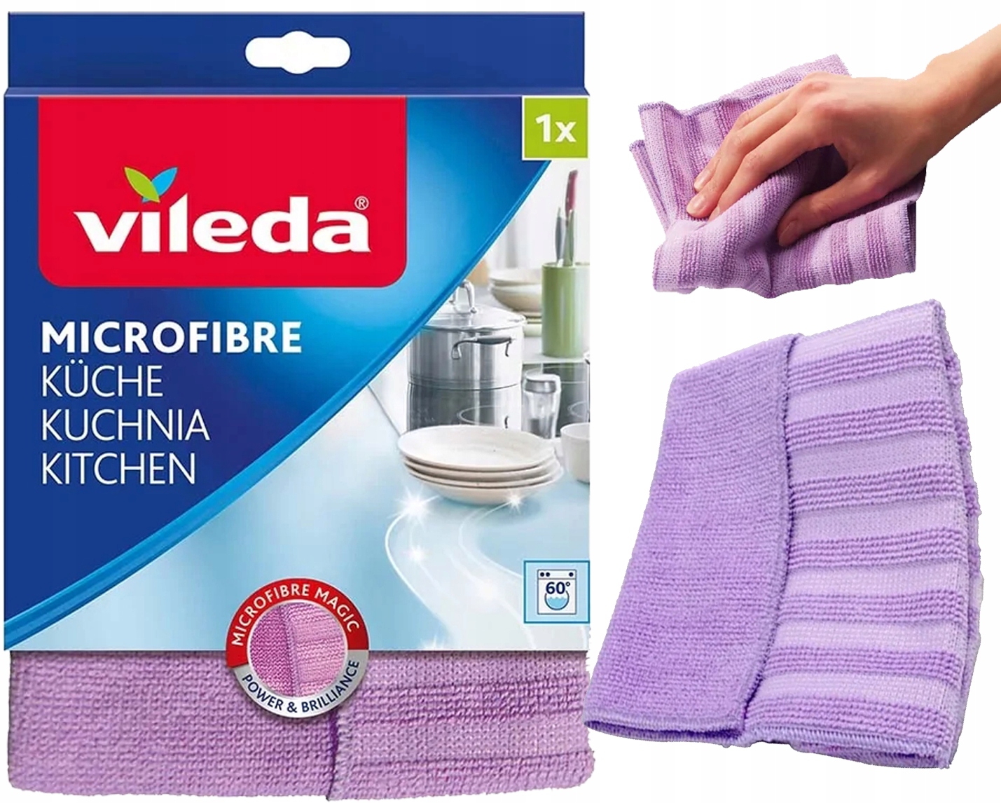 ściereczka kuchenna vileda 2 w 1 z mikrofibry 1 szt.