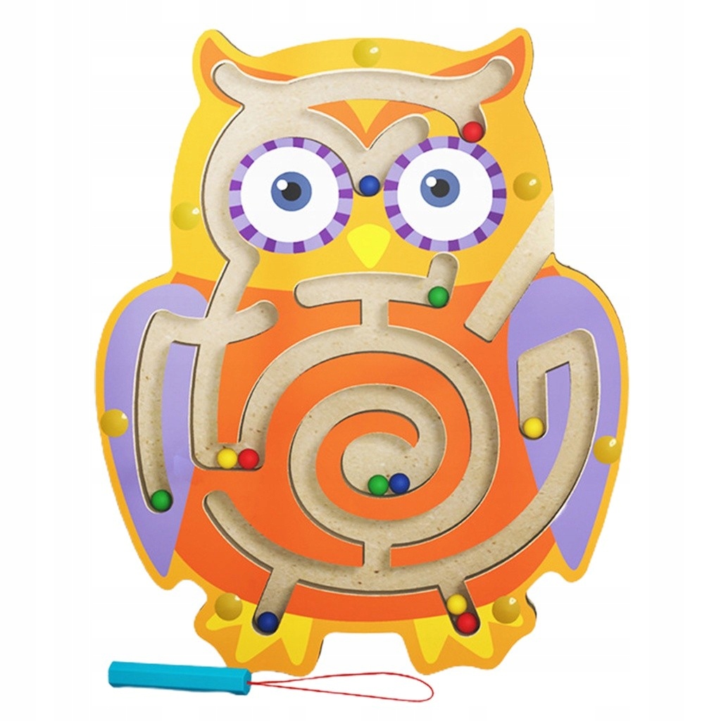 drewniany labirynt sowa jhtoy-312