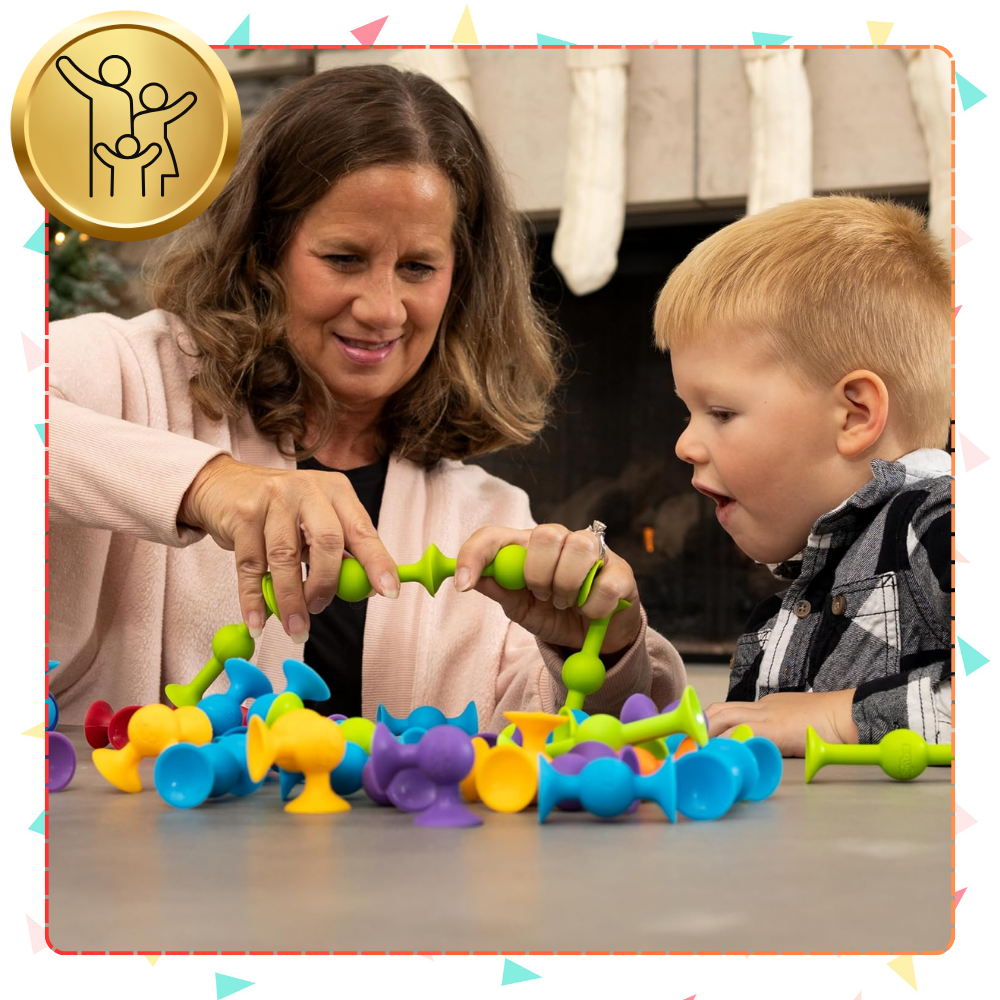 silikonowe klocki konstrukcyjne z przyssawkami 48 el dla dzieci edukacyjne