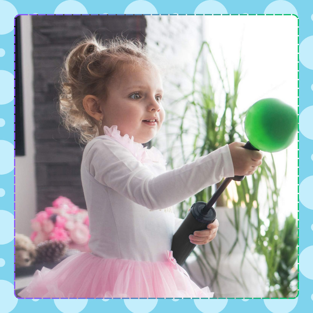 czarna pompka ręczna idealna do nadmuchiwania skoczków balonów mała