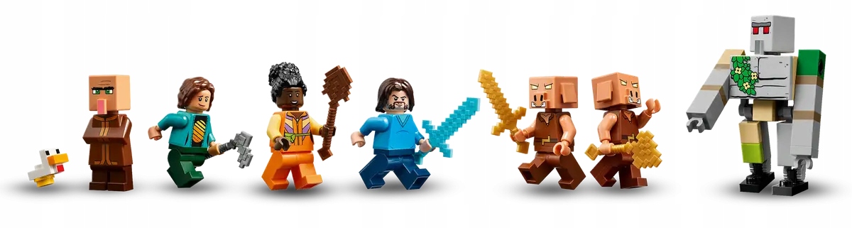 21273 - lego minecraft - atak balonowego ghasta na wioskę