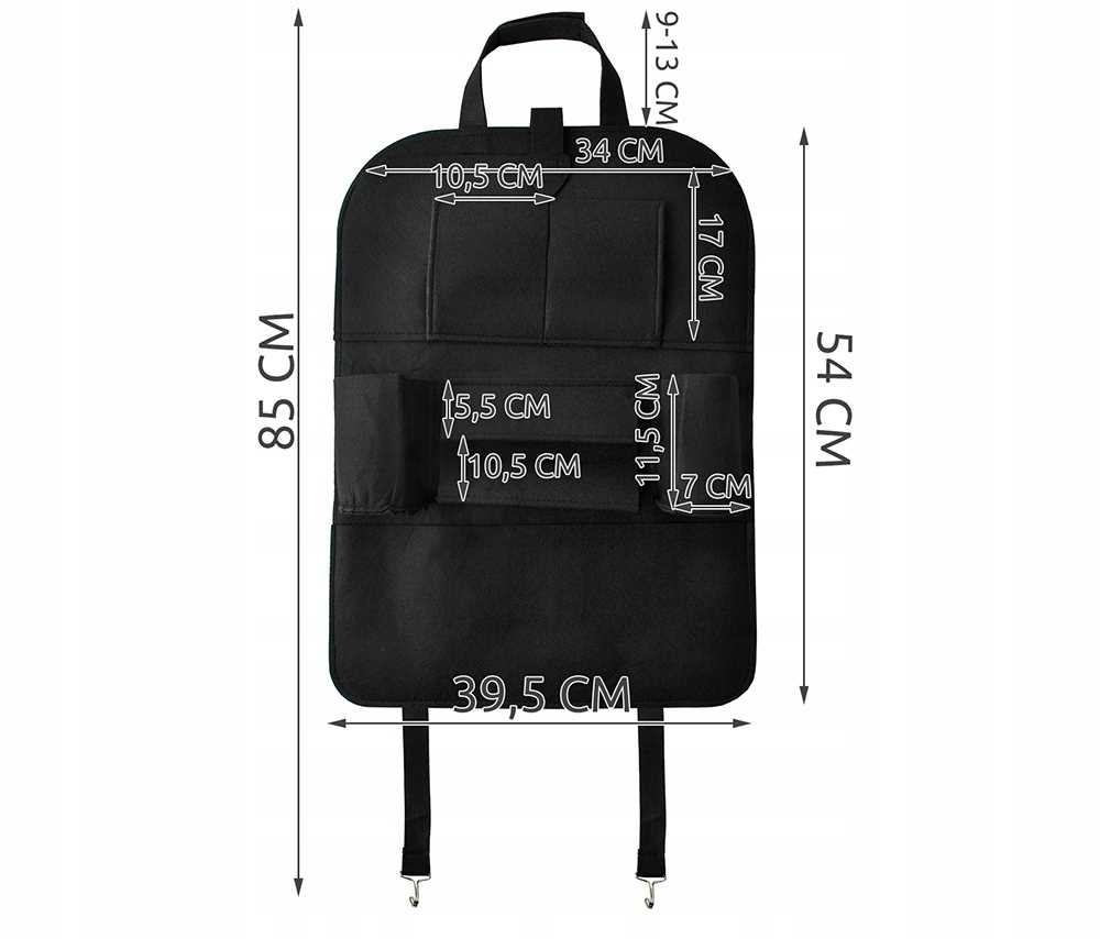 organizer na fotel samochodowy - filc