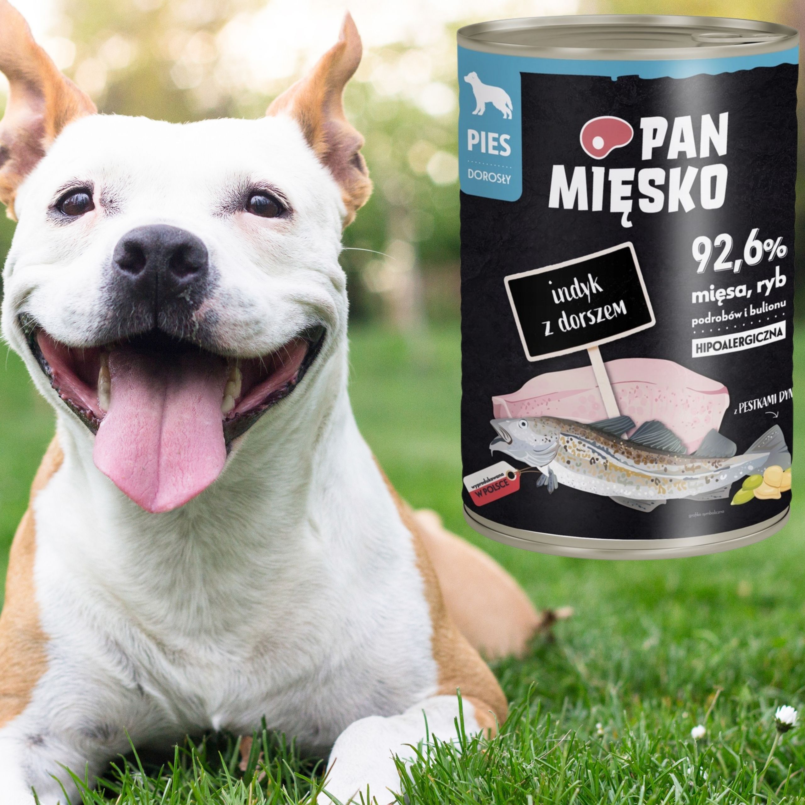 mokra karma dla psa indyk z dorszem pan mięsko hipoalergiczna premium 400g