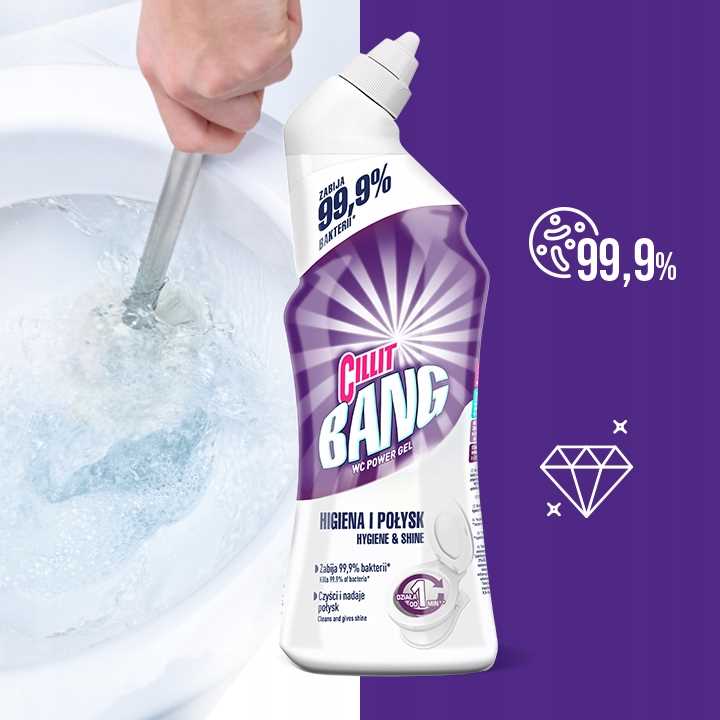 cillit bang żel do toalet - wybielanie i dezynfekcja 750ml