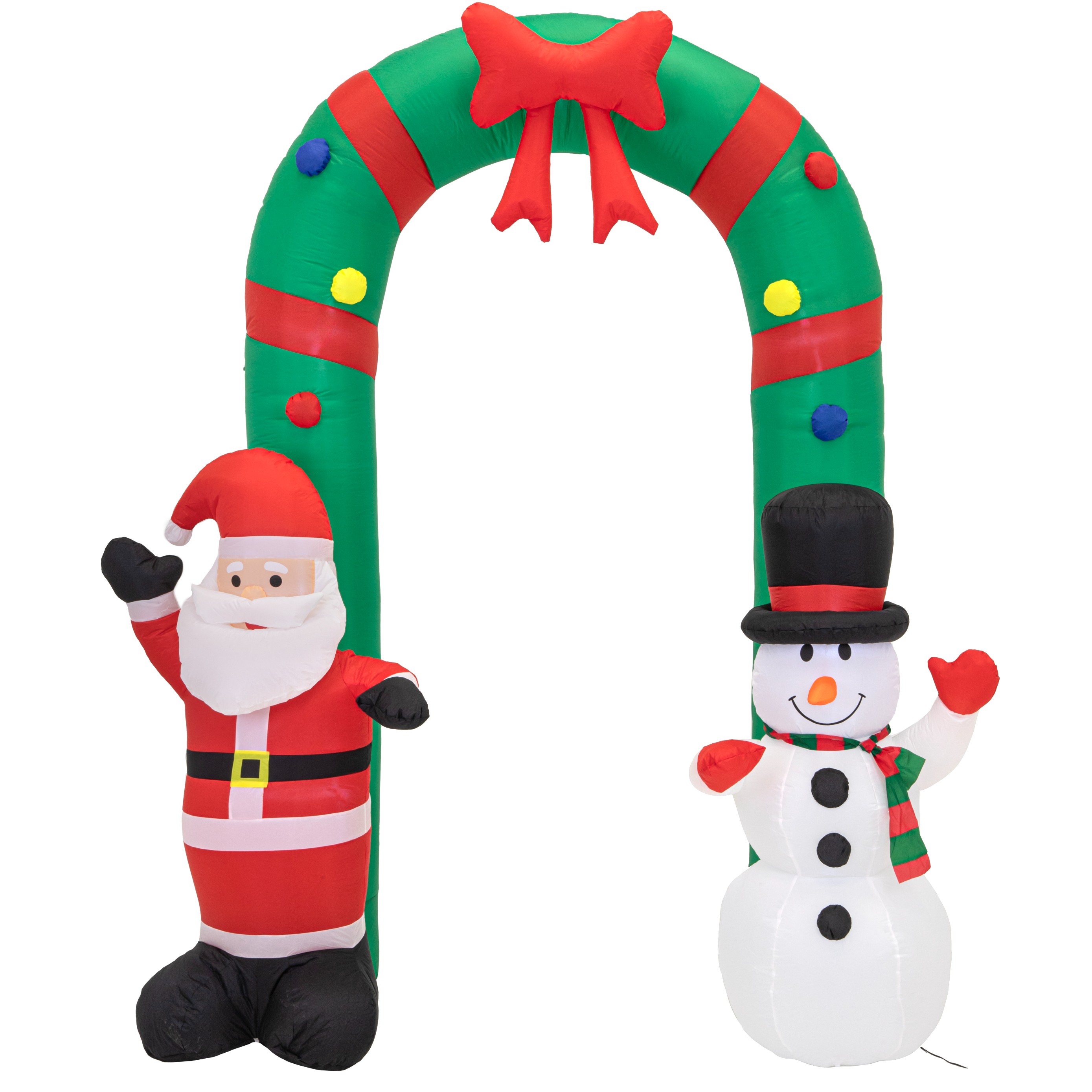 łuk świąteczny pompowany led mikołaj bałwan