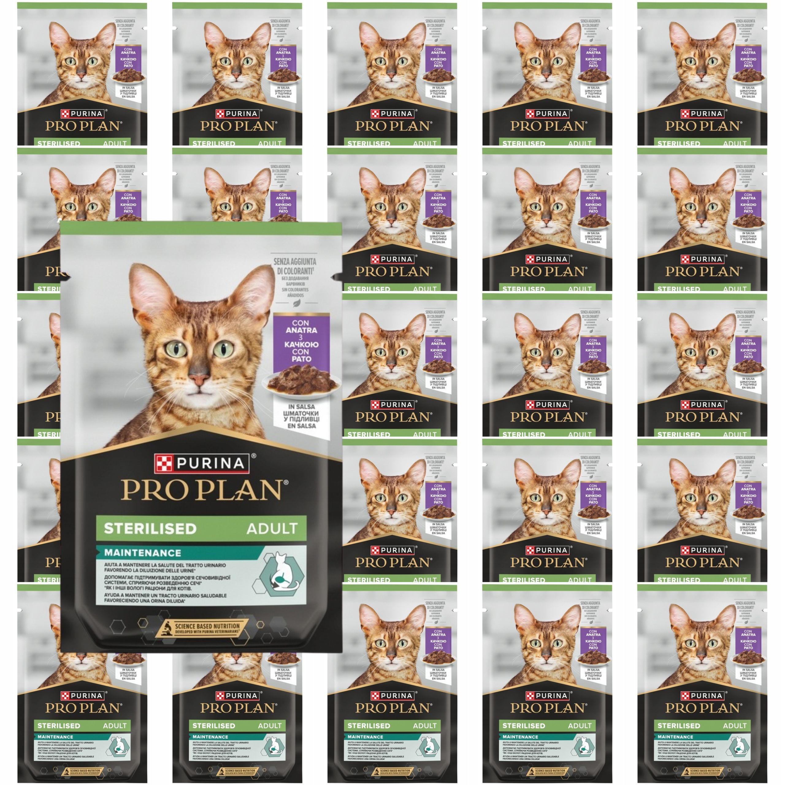 karma mokra dla kotów sterylizowanych purina pro plan z kaczką 85 g natural