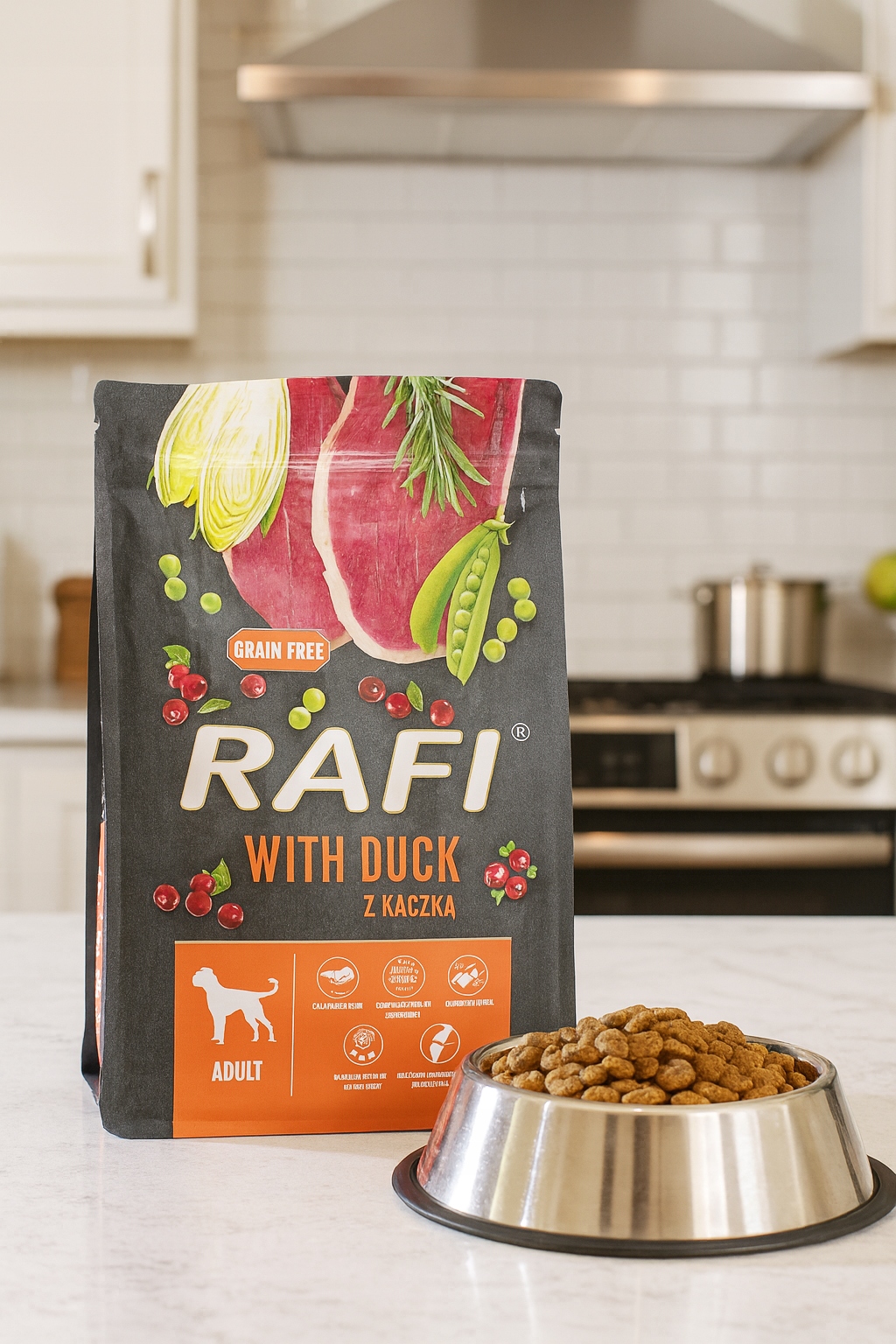 sucha karma dla psa rafi adult z kaczką 3 kg - 2 szt.