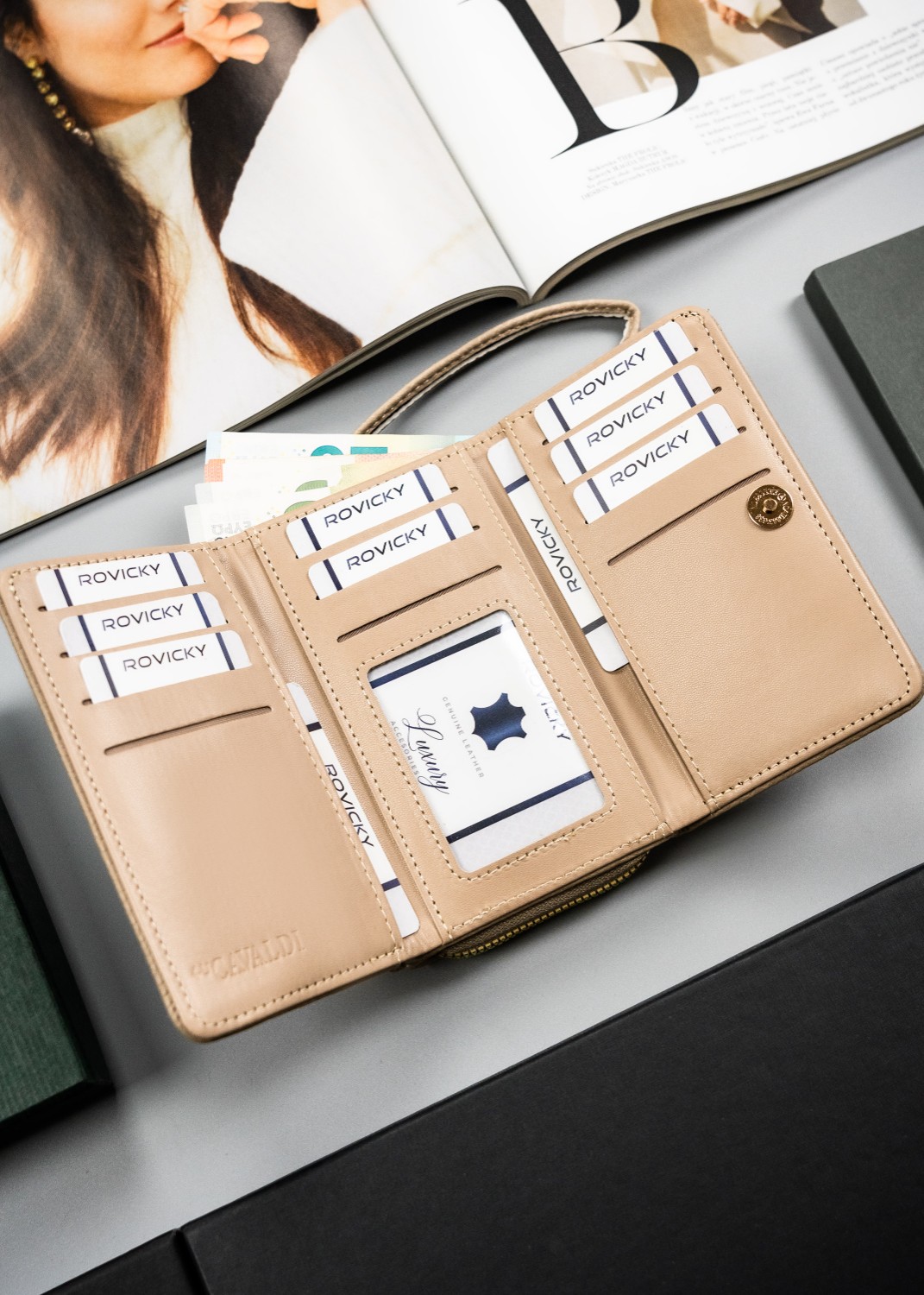 portfel pu 2302-d8-8321 l.khaki