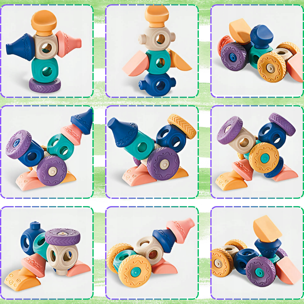 miękkie kreatywne klocki sensoryczne dla niemowląt dzieci funkcja gryzaka