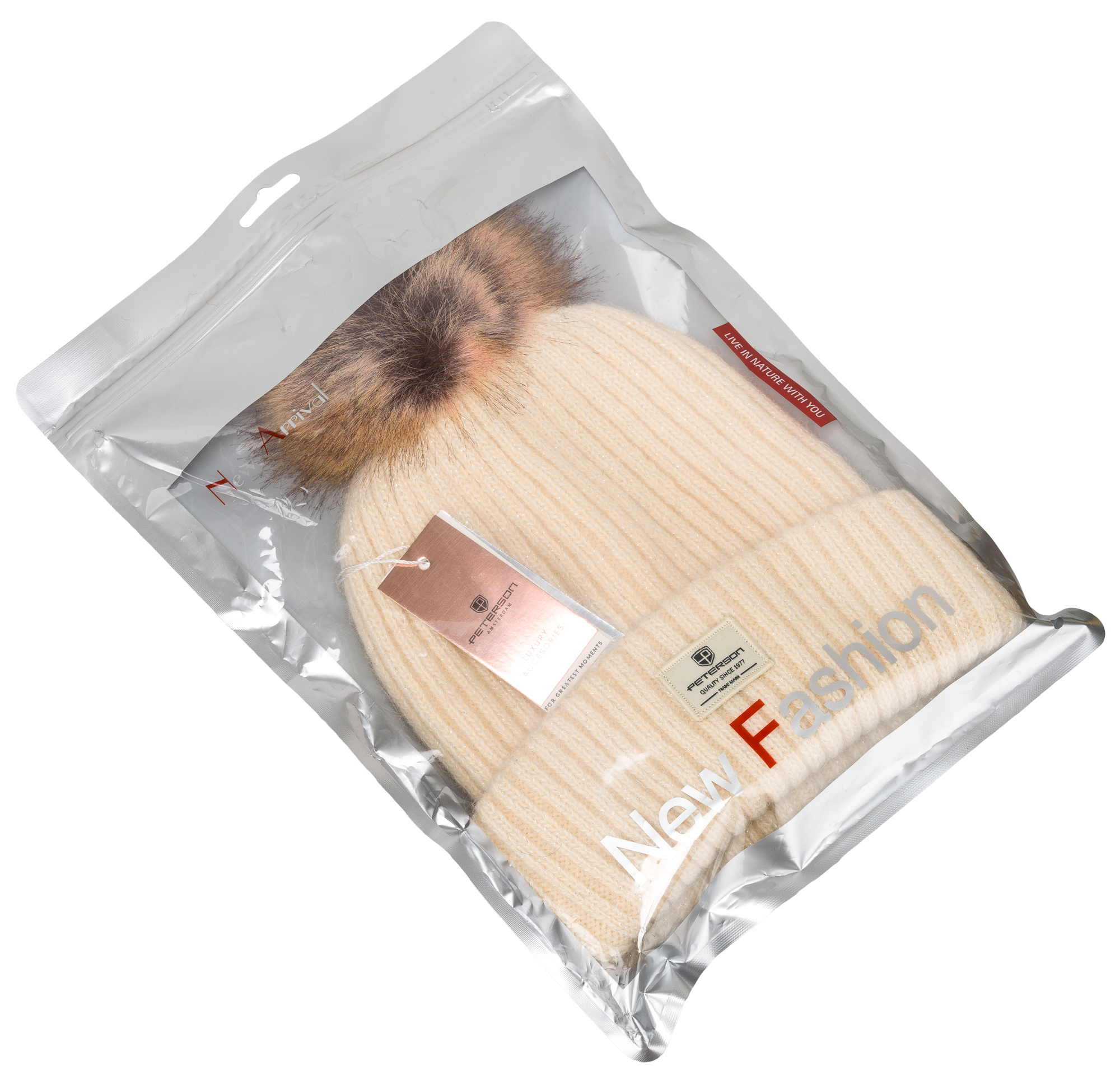 czapka ptn hat-08-7767 beige