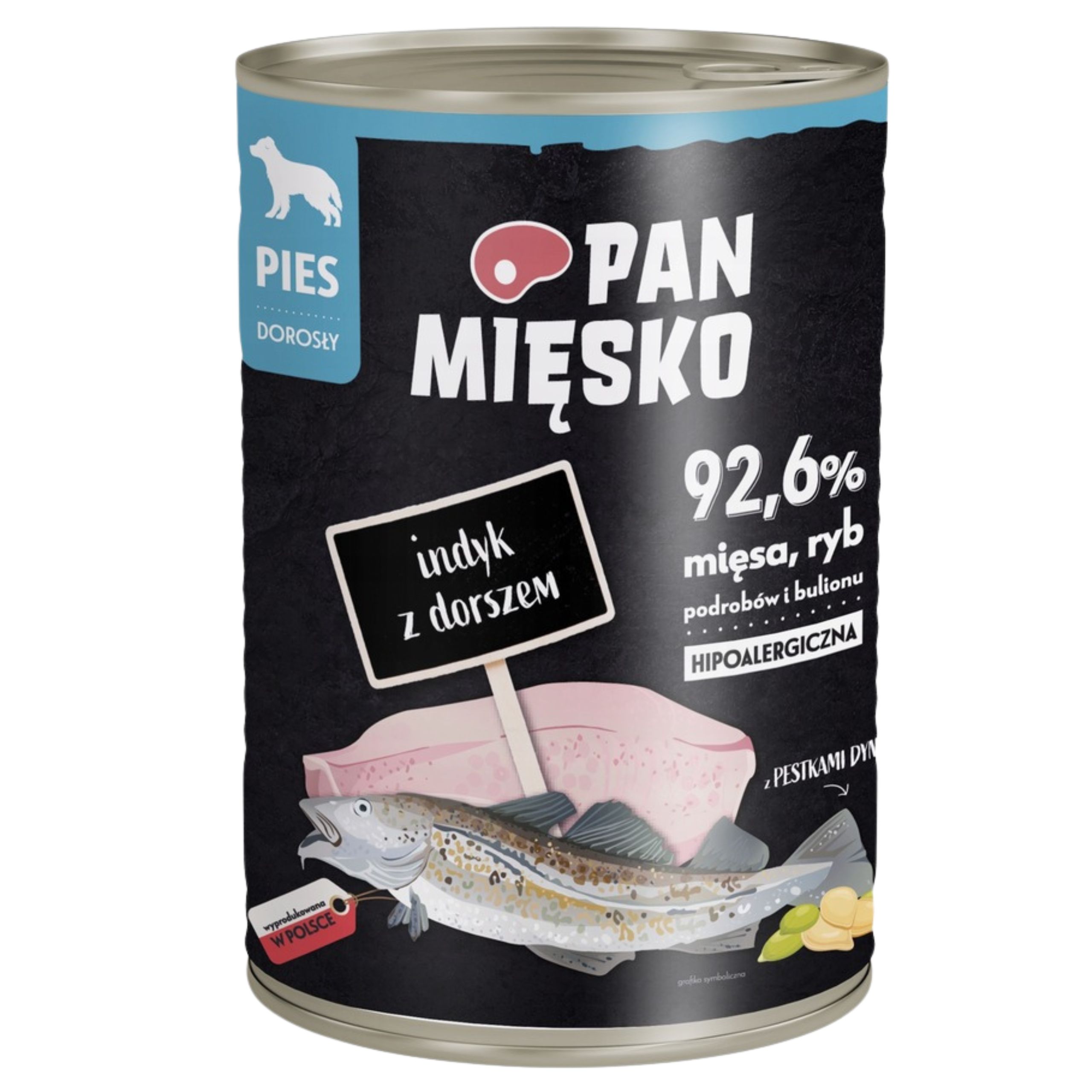 mokra karma dla psa indyk z dorszem pan mięsko hipoalergiczna premium 400g