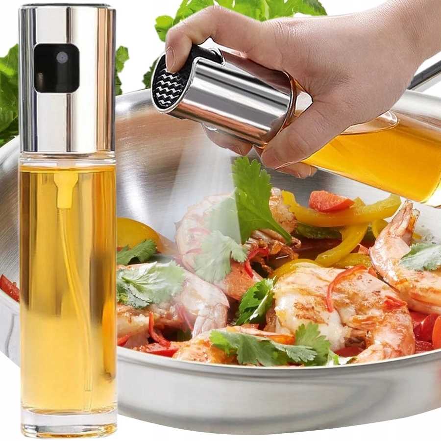 spryskiwacz kuchenny do oleju oliwy octu srebrny 100ml