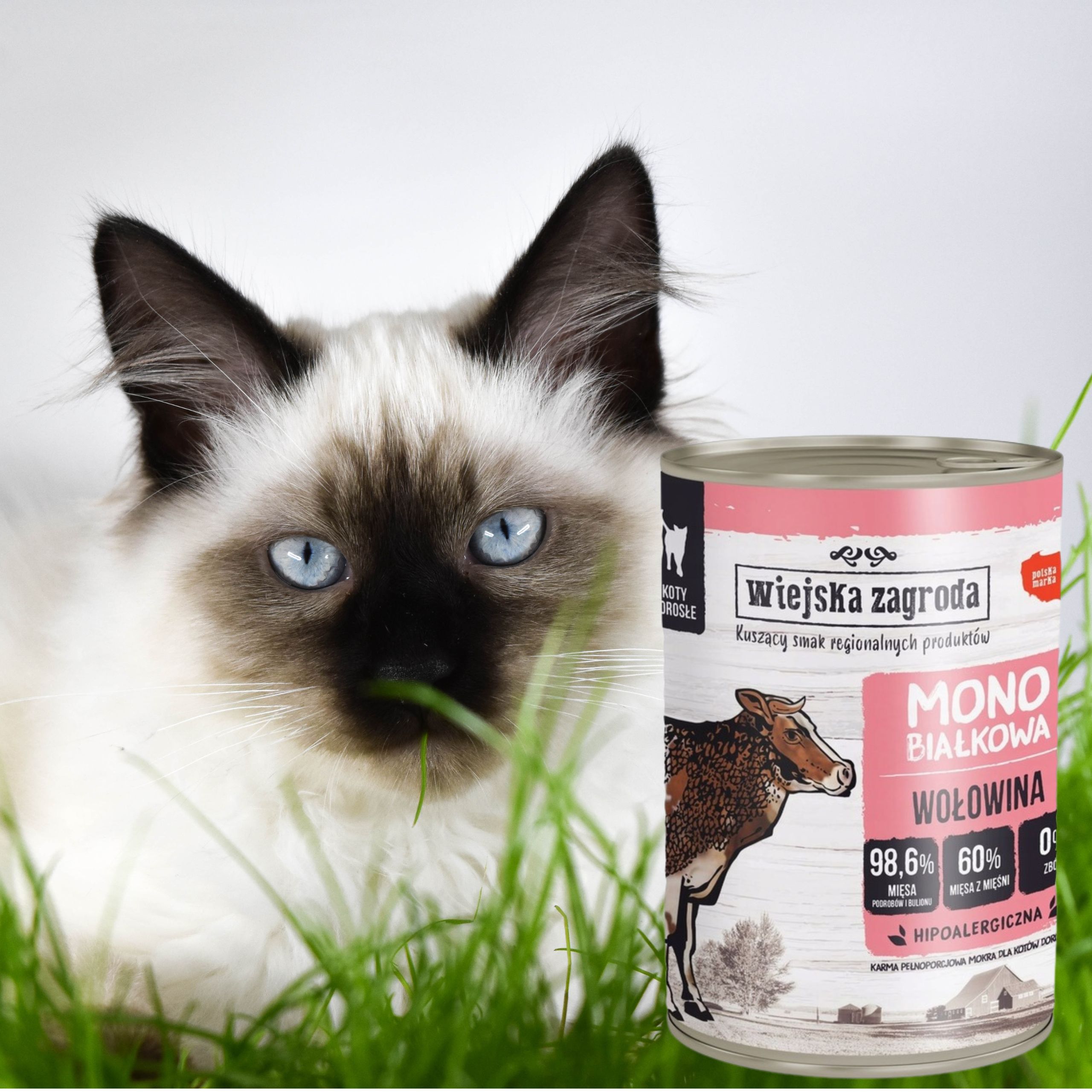 karma mokra dla kota monobiałkowa wołowina 400g wiejska zagroda na alergię