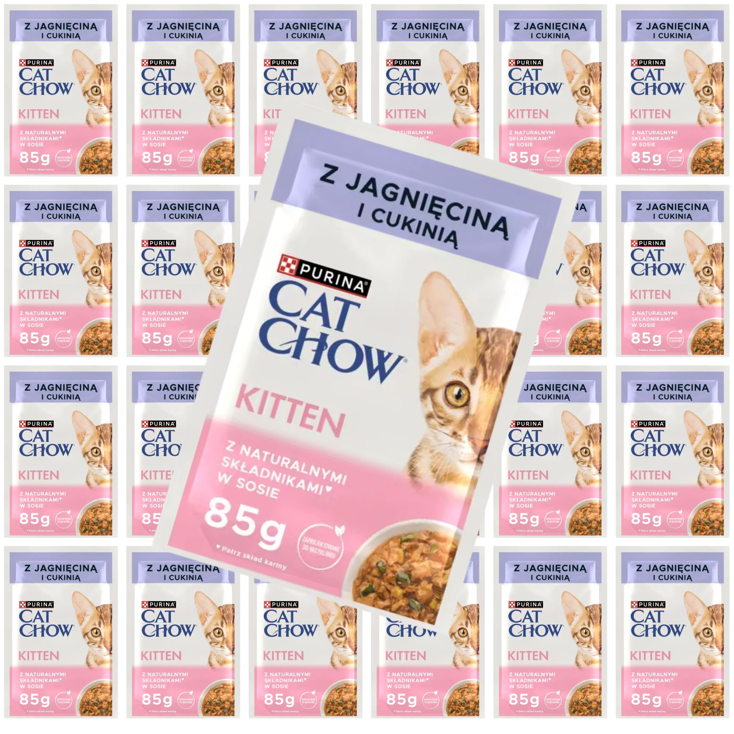 karma mokra dla kociąt purina cat chow kitten jagnięcina z cukinią 85 g