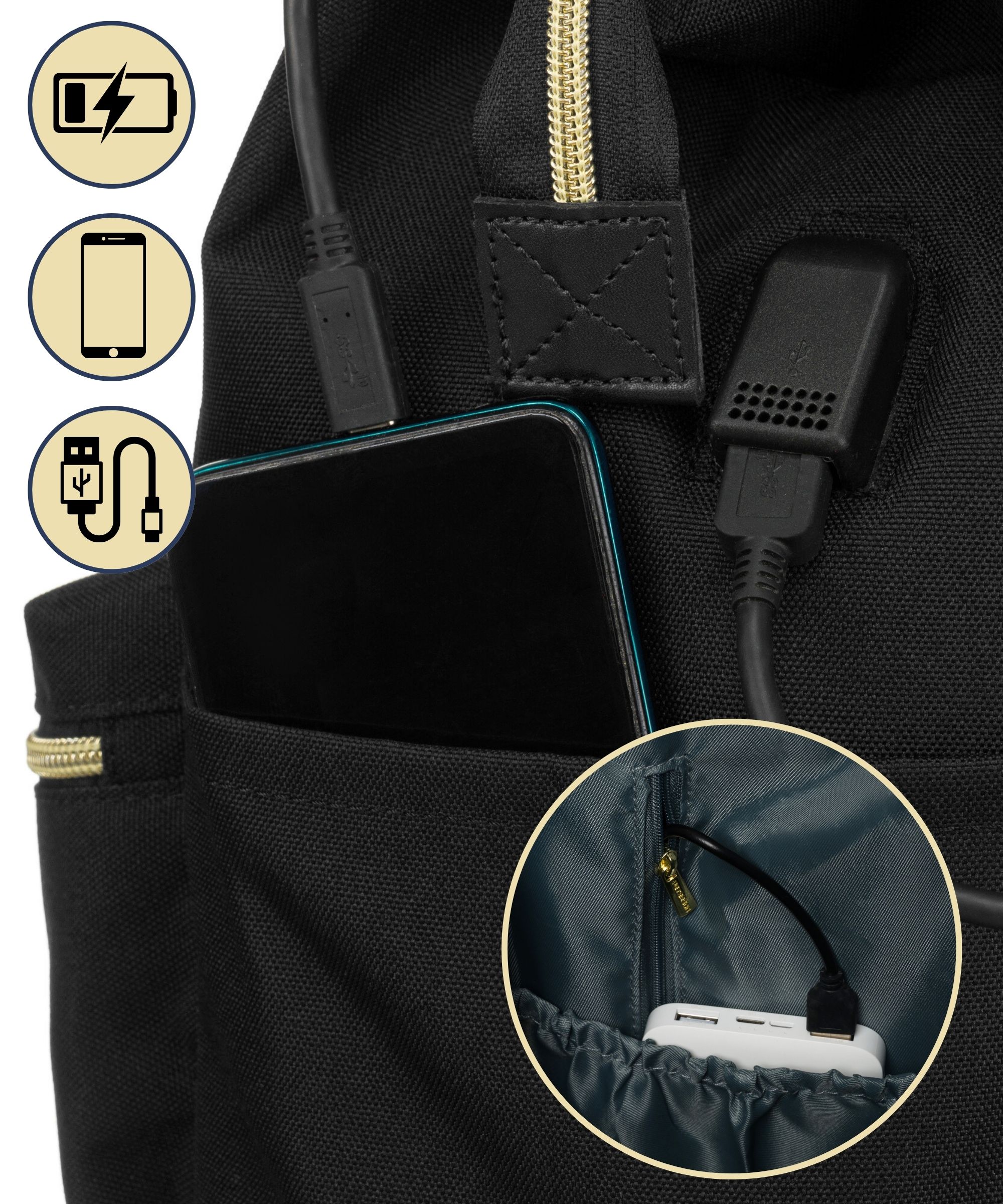 plecak materiałowy ptn alfa-5983 black