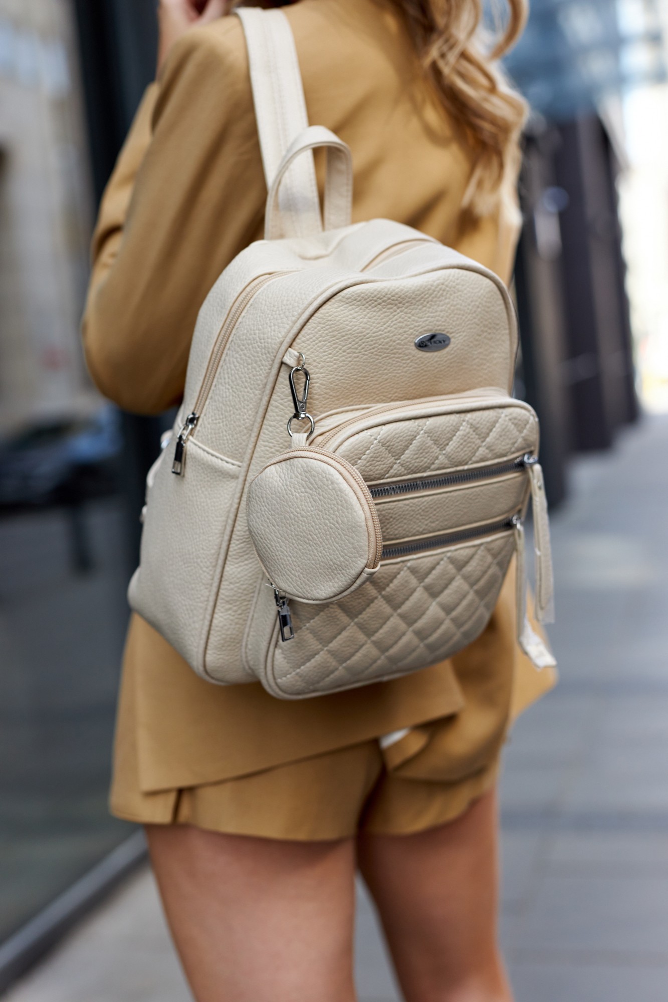 plecak damski pu r-pzp-01-9922 beige