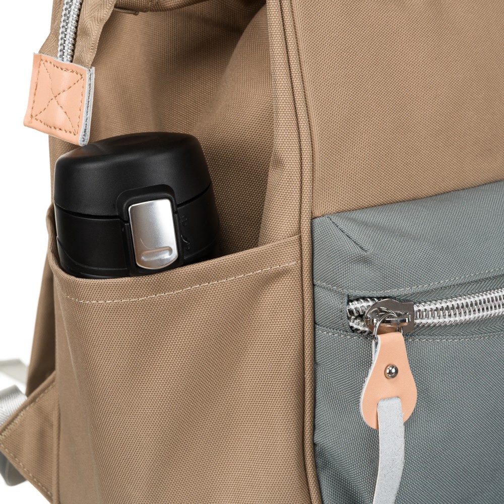 plecak materiałowy ptn beta-6072 khaki+gray