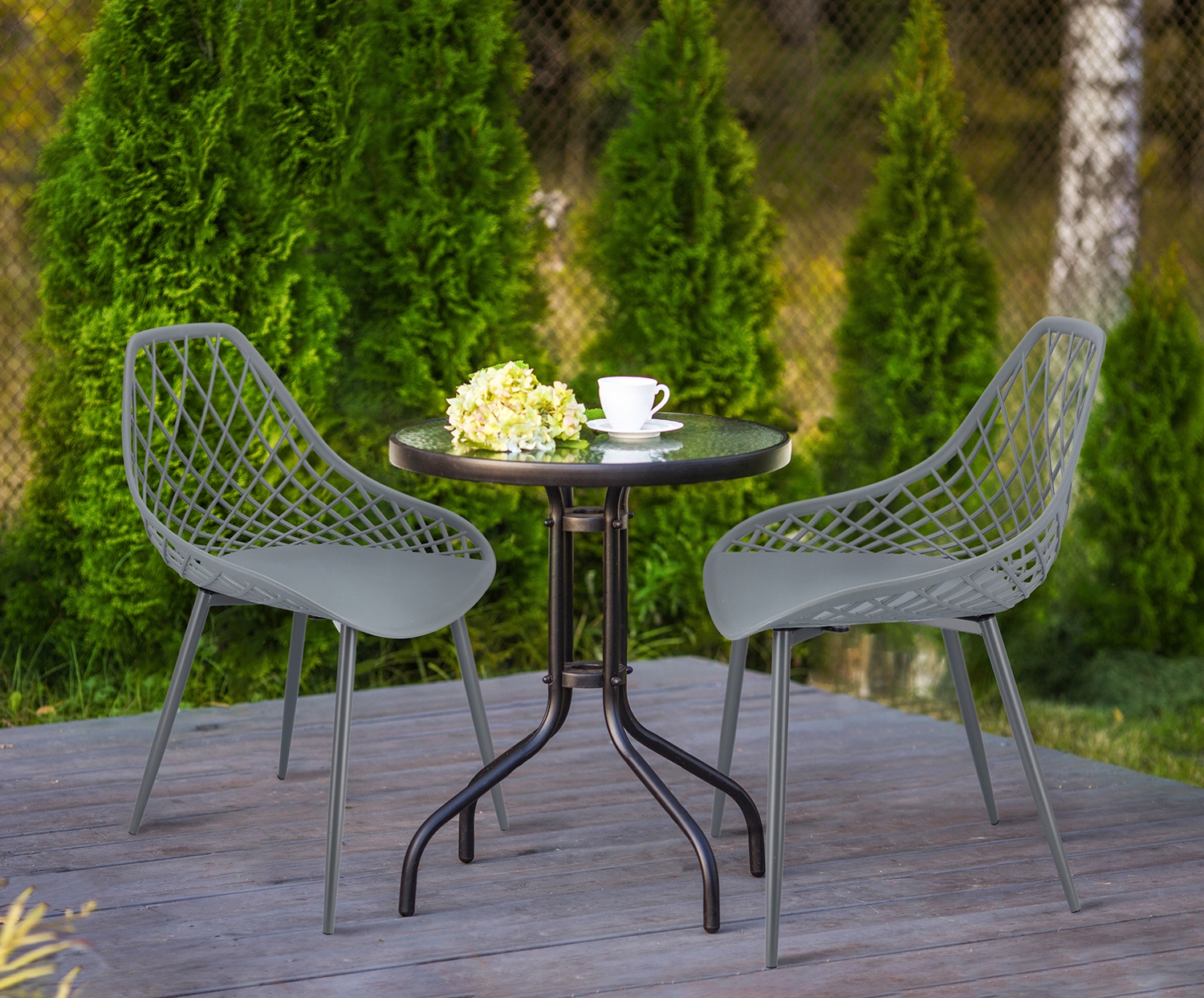 krzesło aranda szare + nogi kolor