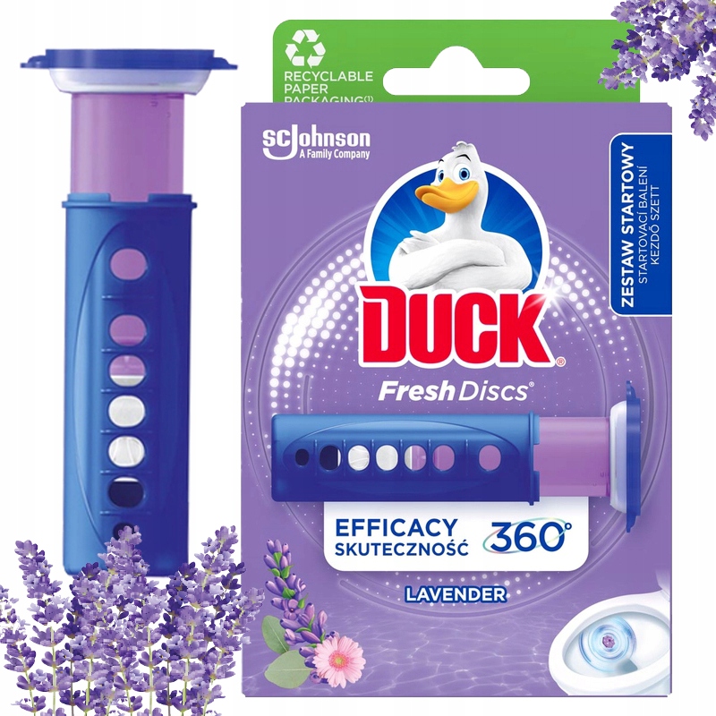 duck fresh discs lavender - żelowy krążek do toalety 36ml + aplikator