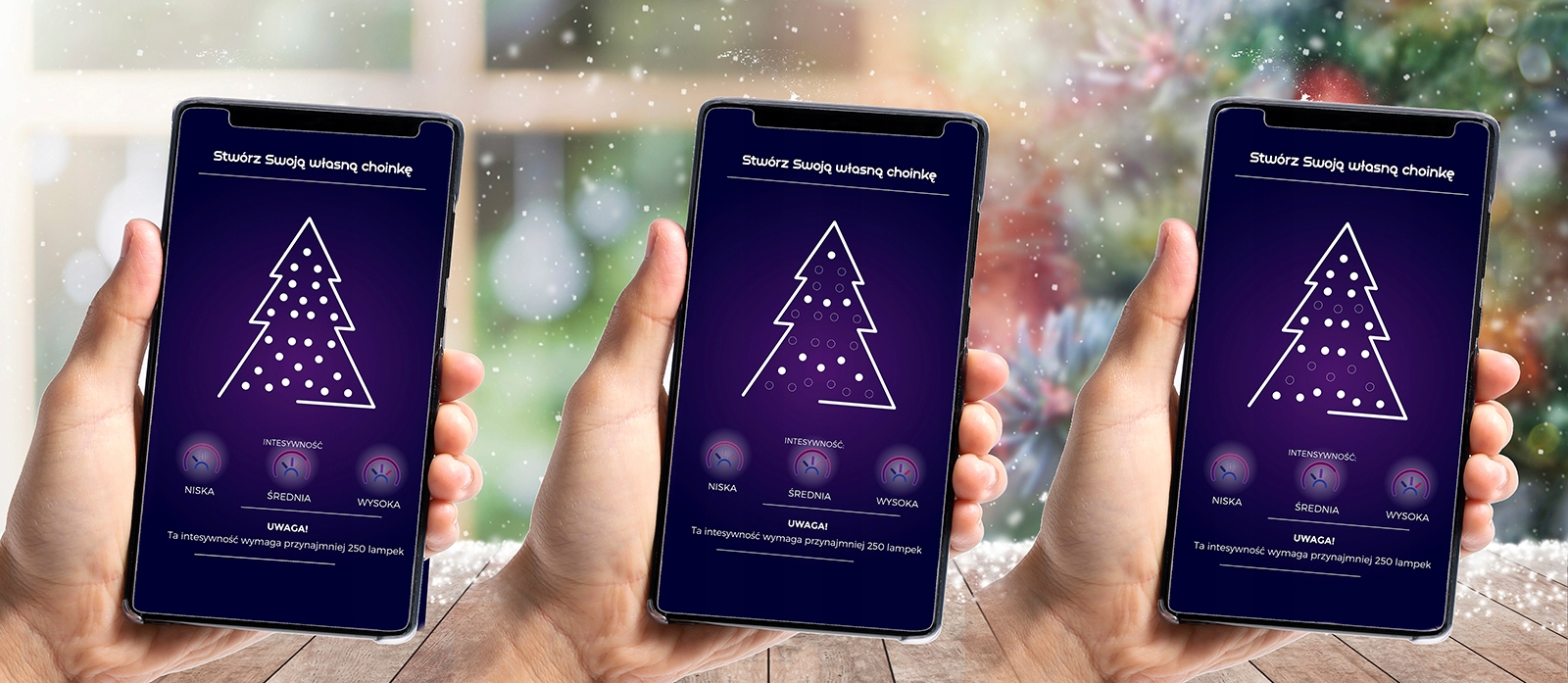 lampki 200led świąteczne białe sterowane telefonem na święta z aplikacją