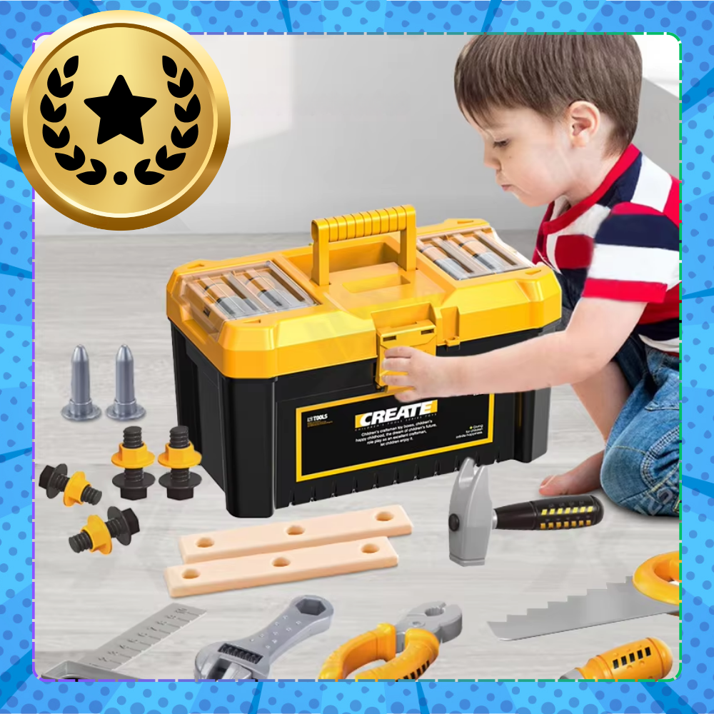 duży zestaw skrzynka z narzędziami dla dzieci wkrętarka majsterkowicz