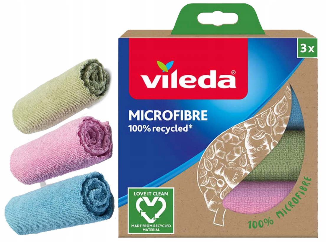 ściereczka vileda mikrofibra 100% recycled 3 szt.