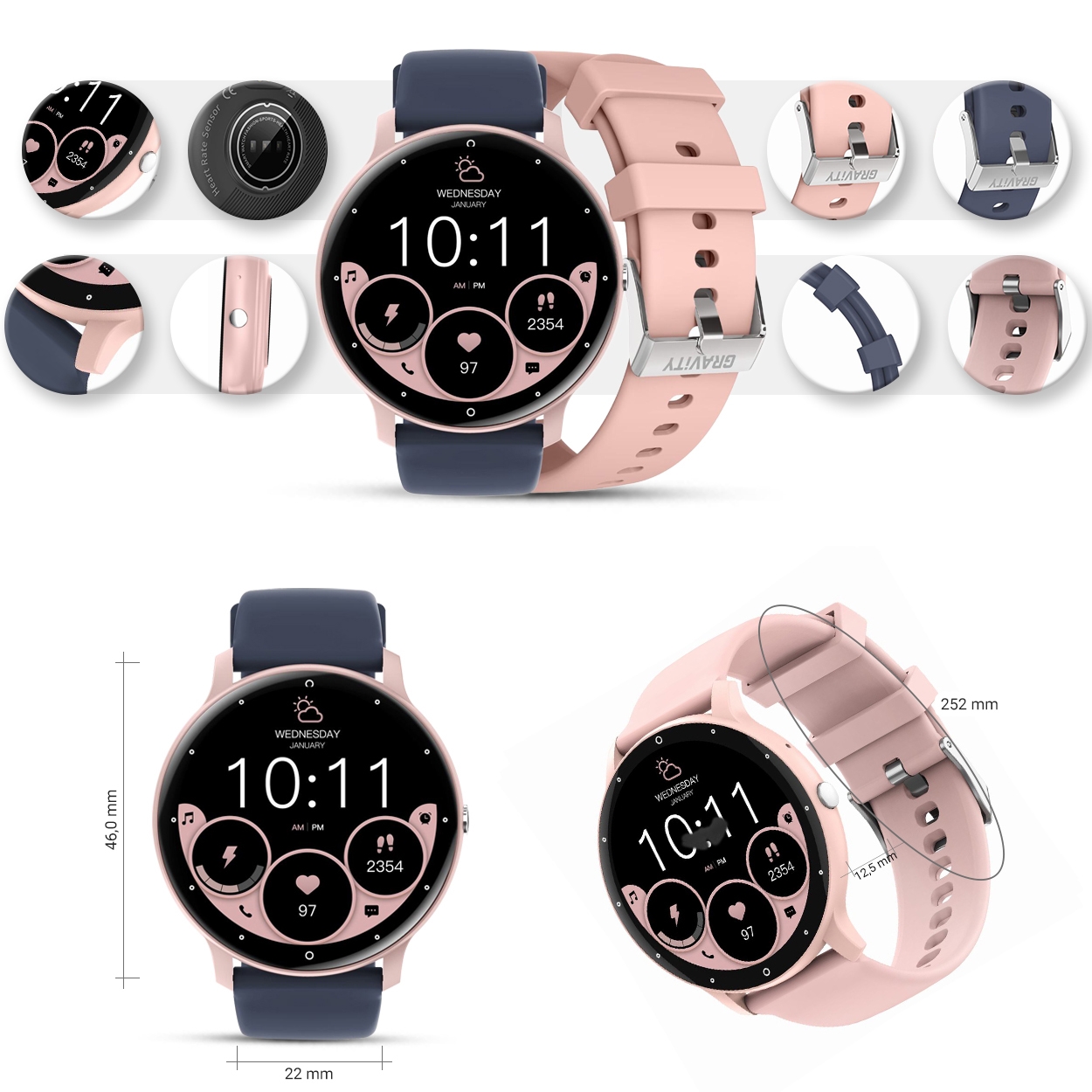 smartwatch gravity gt1-7 pro
