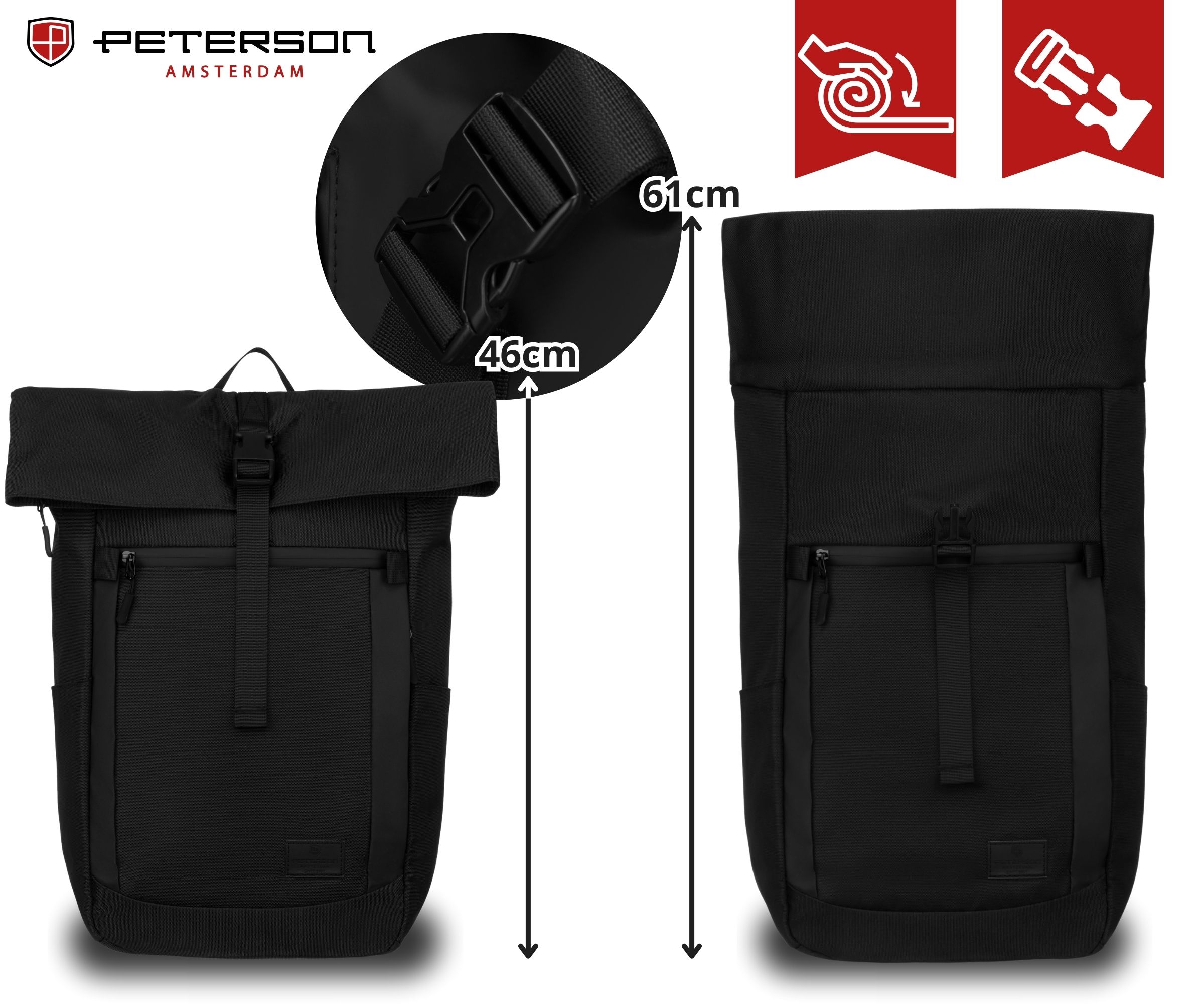 plecak miejski ptn berlin-9077 black