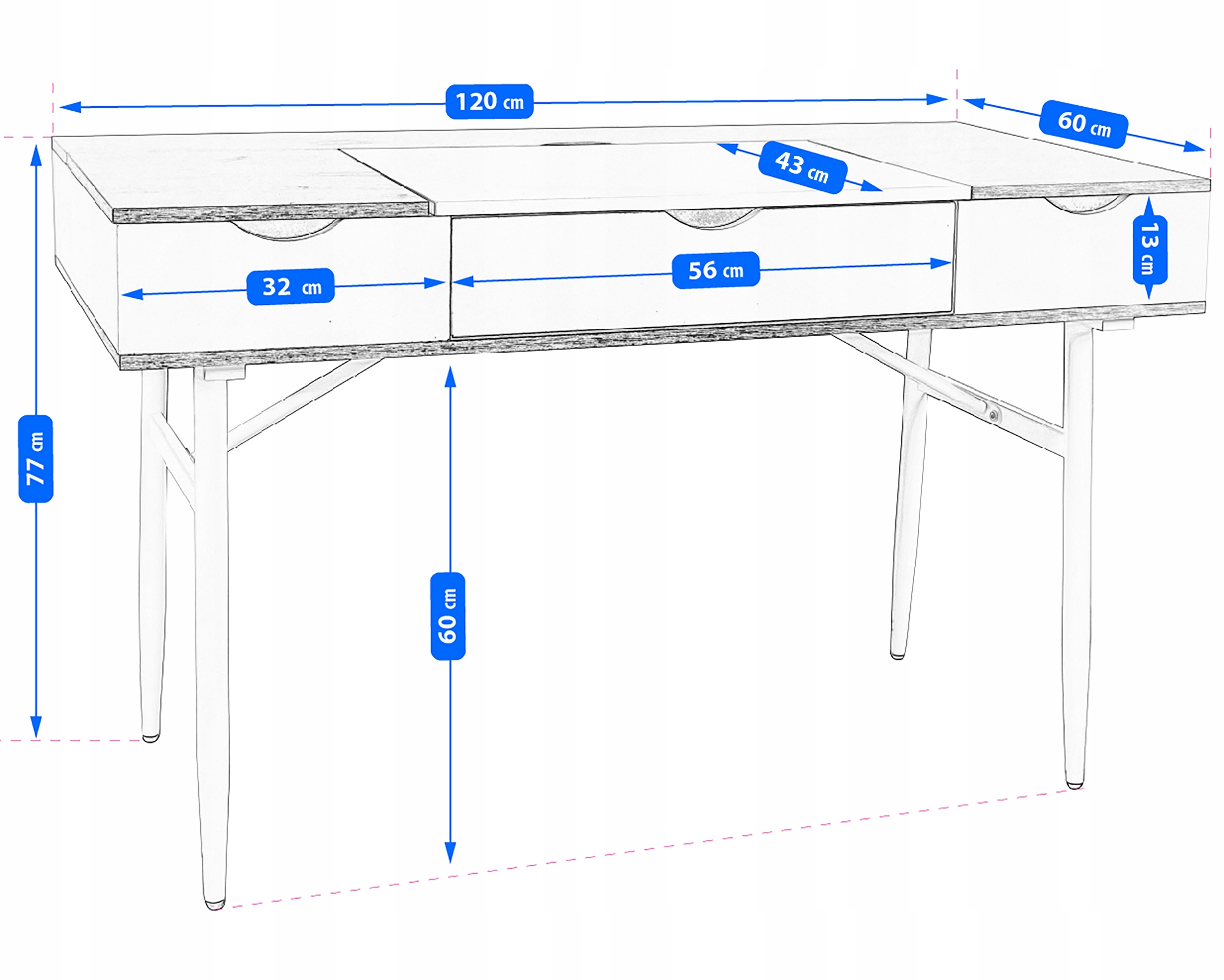 biurko eleganckie do gabinetu biura szuflada nowoczesne duże komputerowe