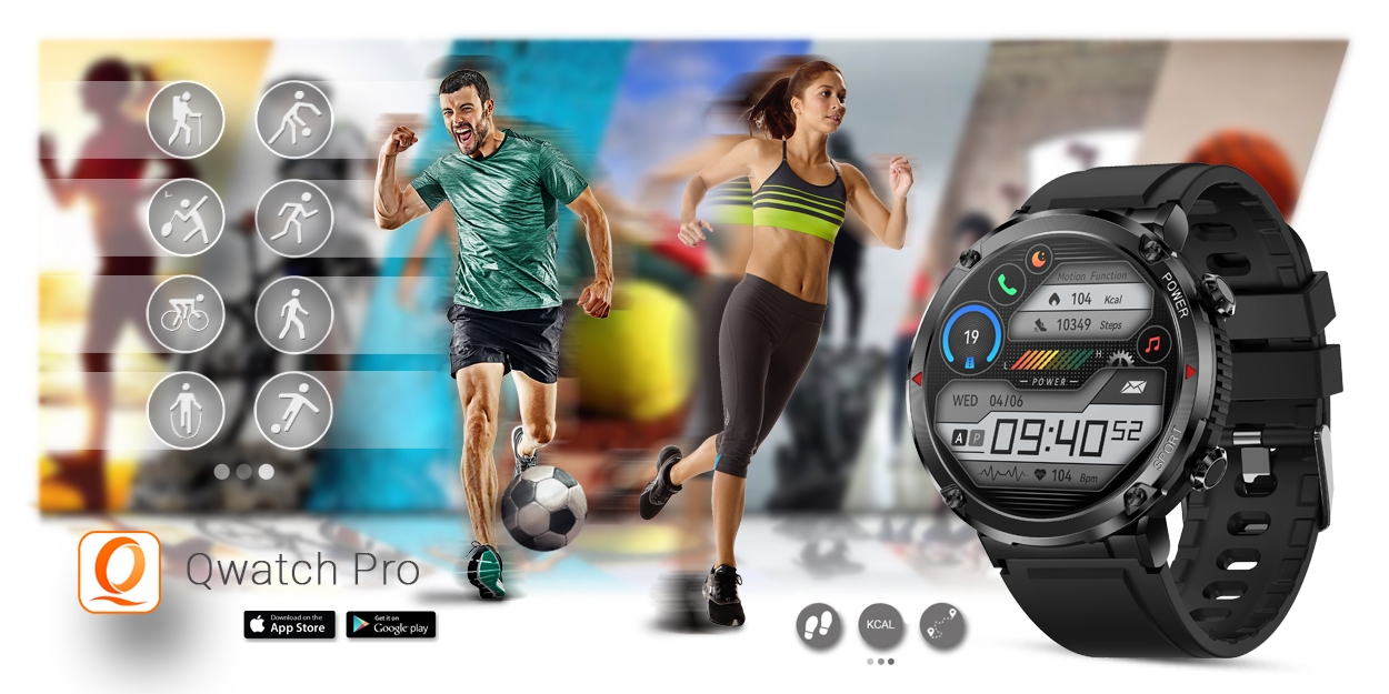 smartwatch gravity gt21-3 + czarny pasek silikonowy