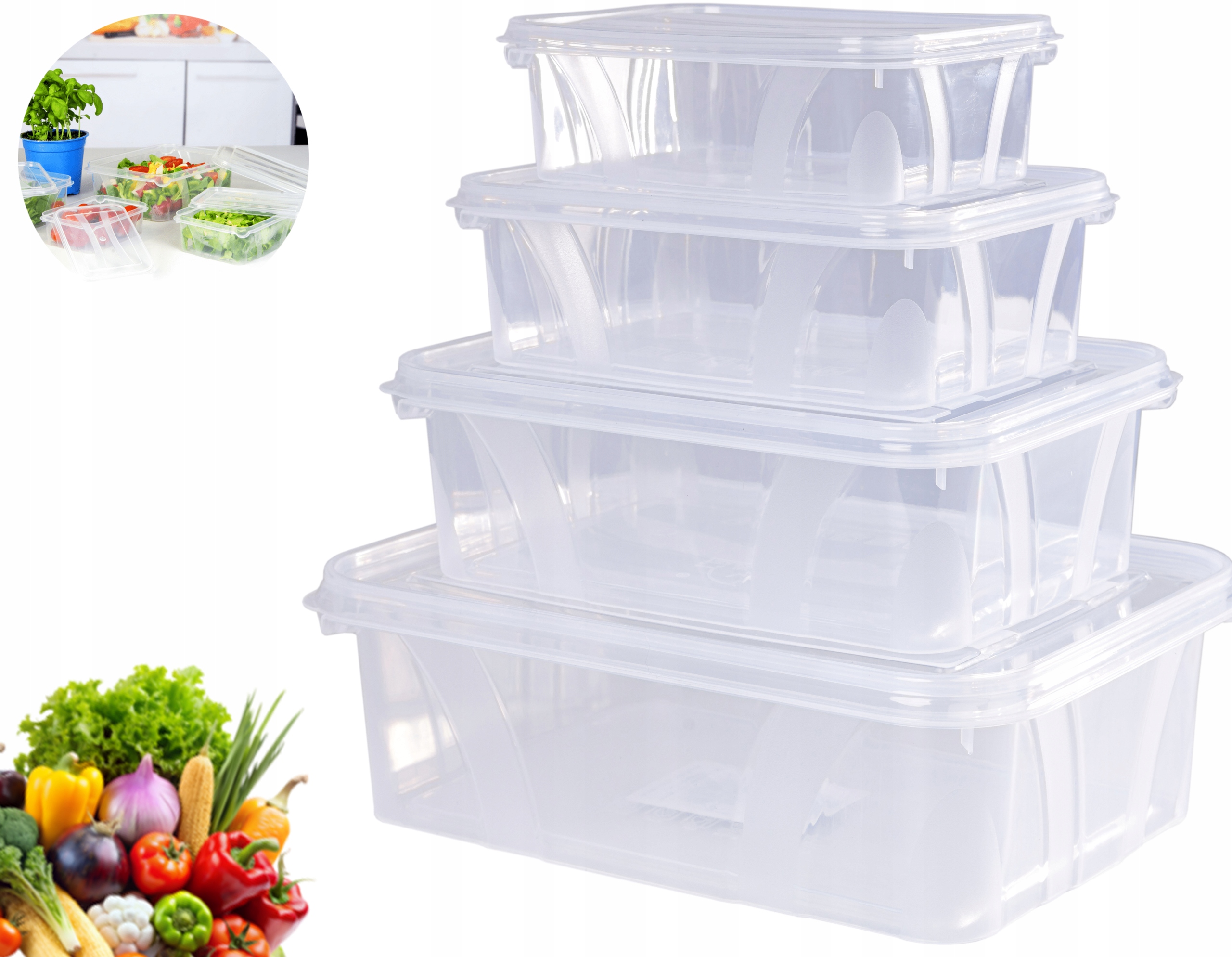 pojemnik master food - kpl transparent