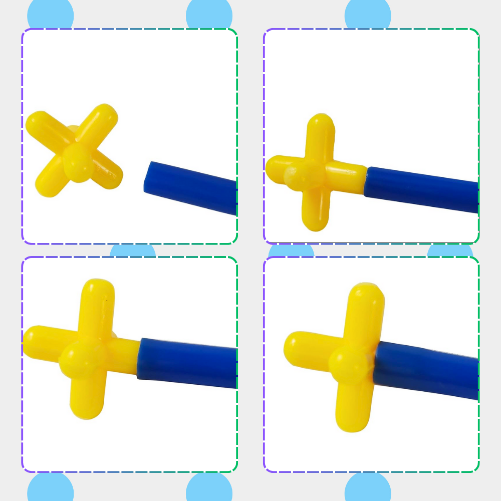 zestaw klocków konstrukcyjnych 800 elementów kreatywne słomki dla dzieci