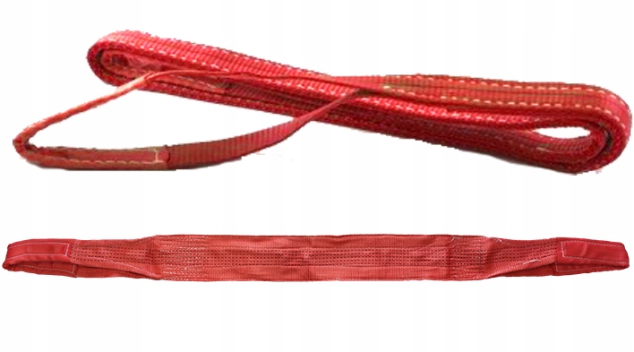 pas załadunkowy zawiesie 4m/150mm/5t pętla na końcach, czerwony