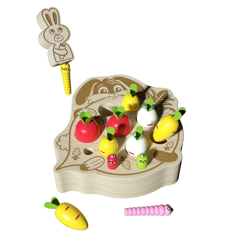 łapanie robaczków gra logiczna zręcznościowa królik marchewki jhtoy-566