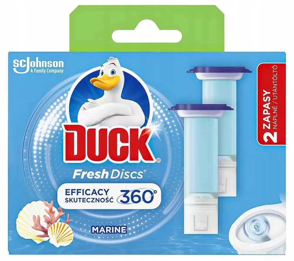 duck fresh discs marine - żelowy krążek do toalety 72ml (2 x 36ml)